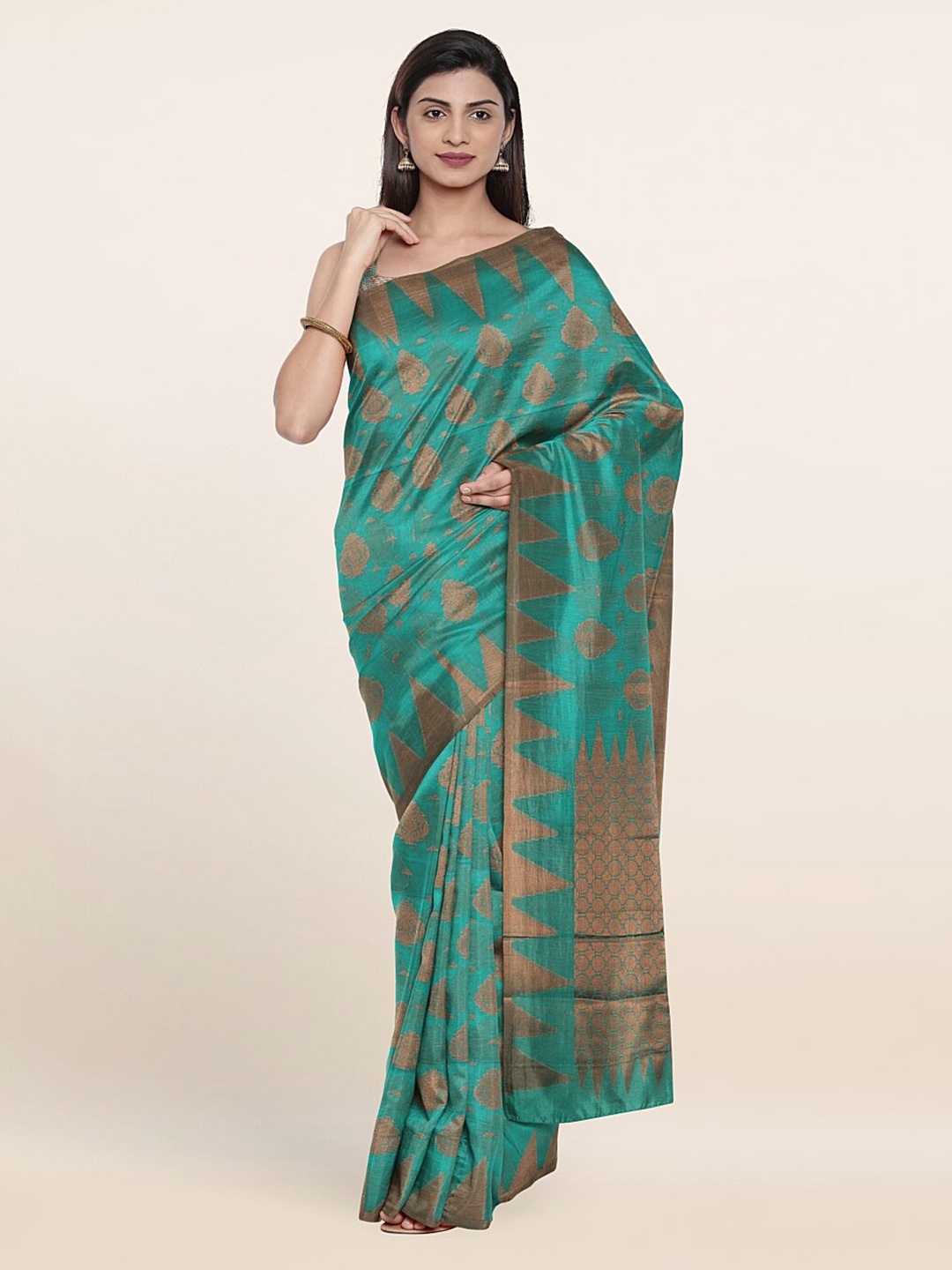 

Pothys Ethnic Motifs Zari Saree, Green