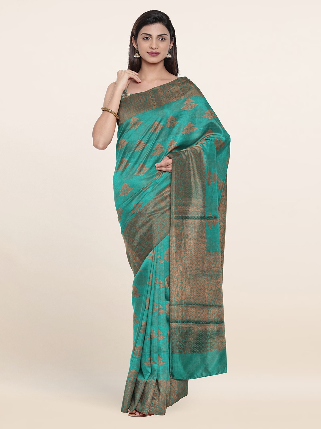 

Pothys Ethnic Motifs Zari Saree, Green