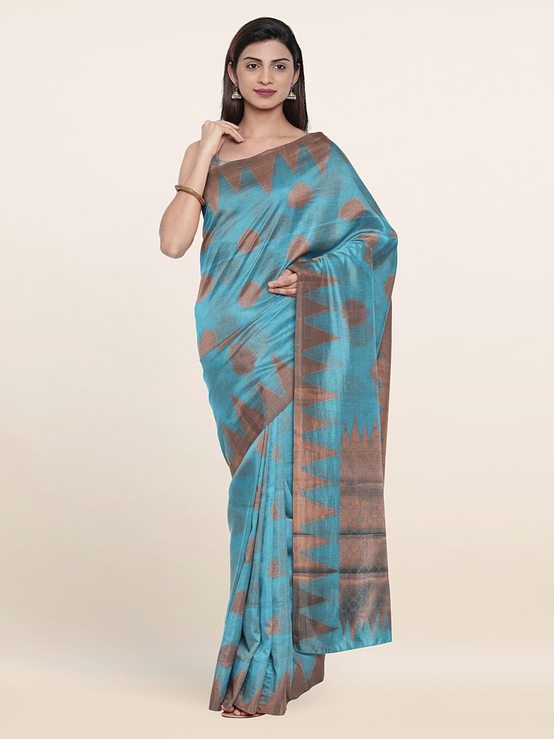 

Pothys Woven Design Zari Saree, Blue