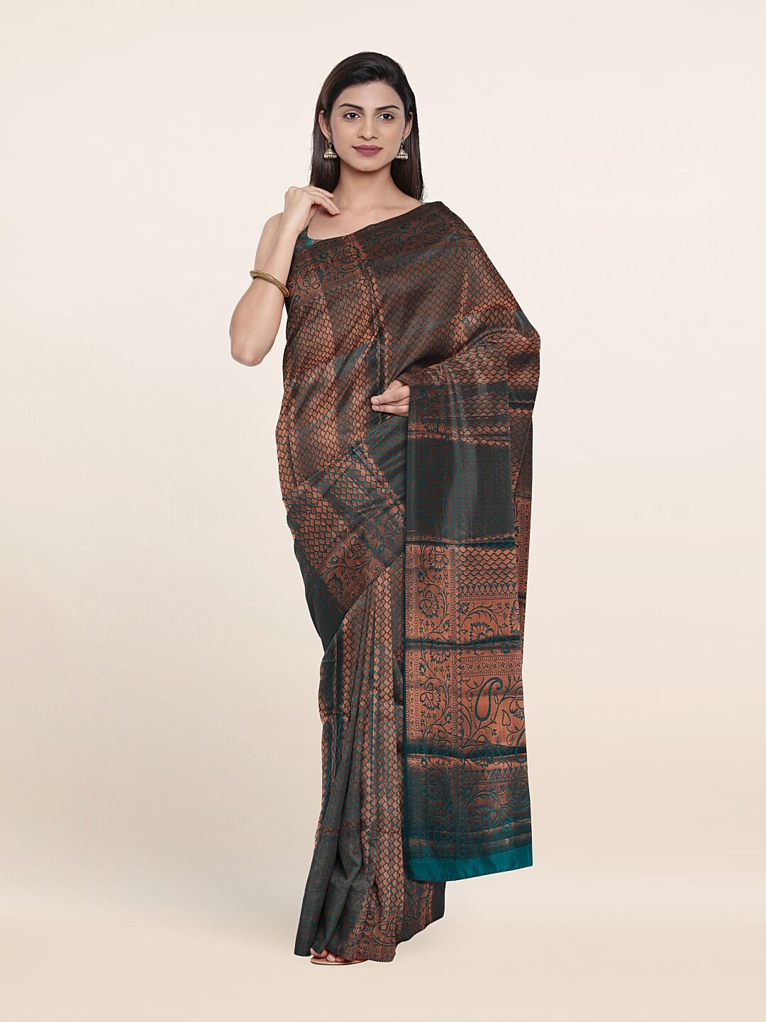 

Pothys Zari Art Silk Saree, Green