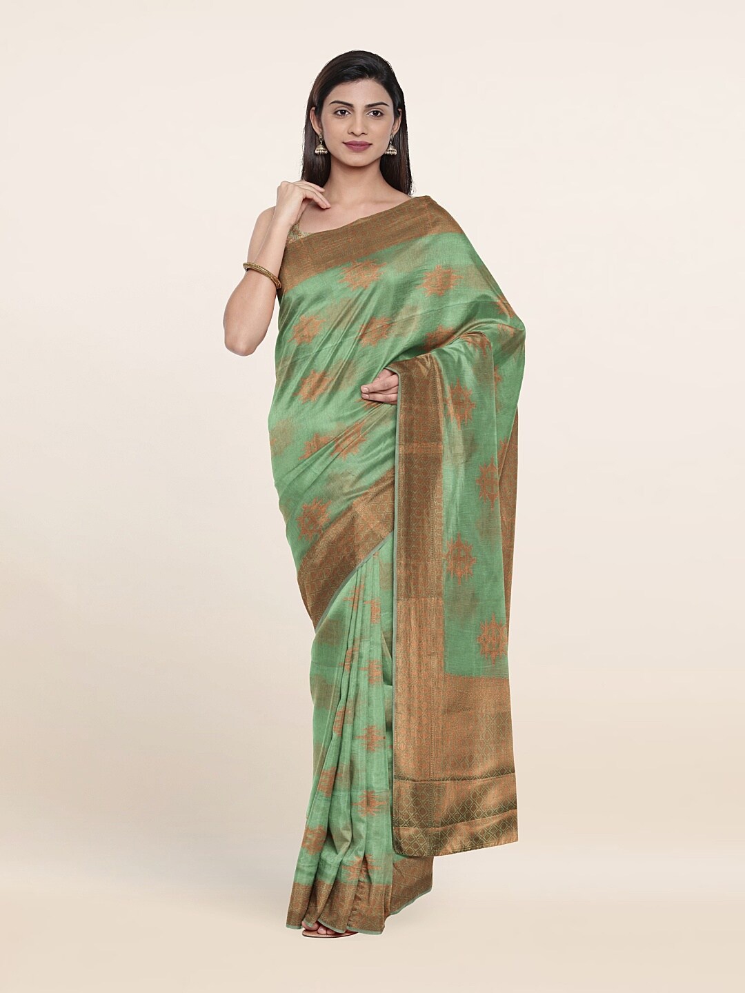 

Pothys Ethnic Motifs Zari Saree, Green