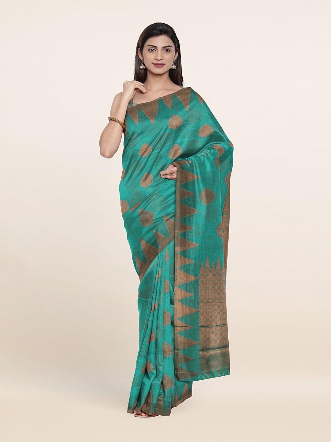 

Pothys Ethnic Motifs Zari Saree, Green