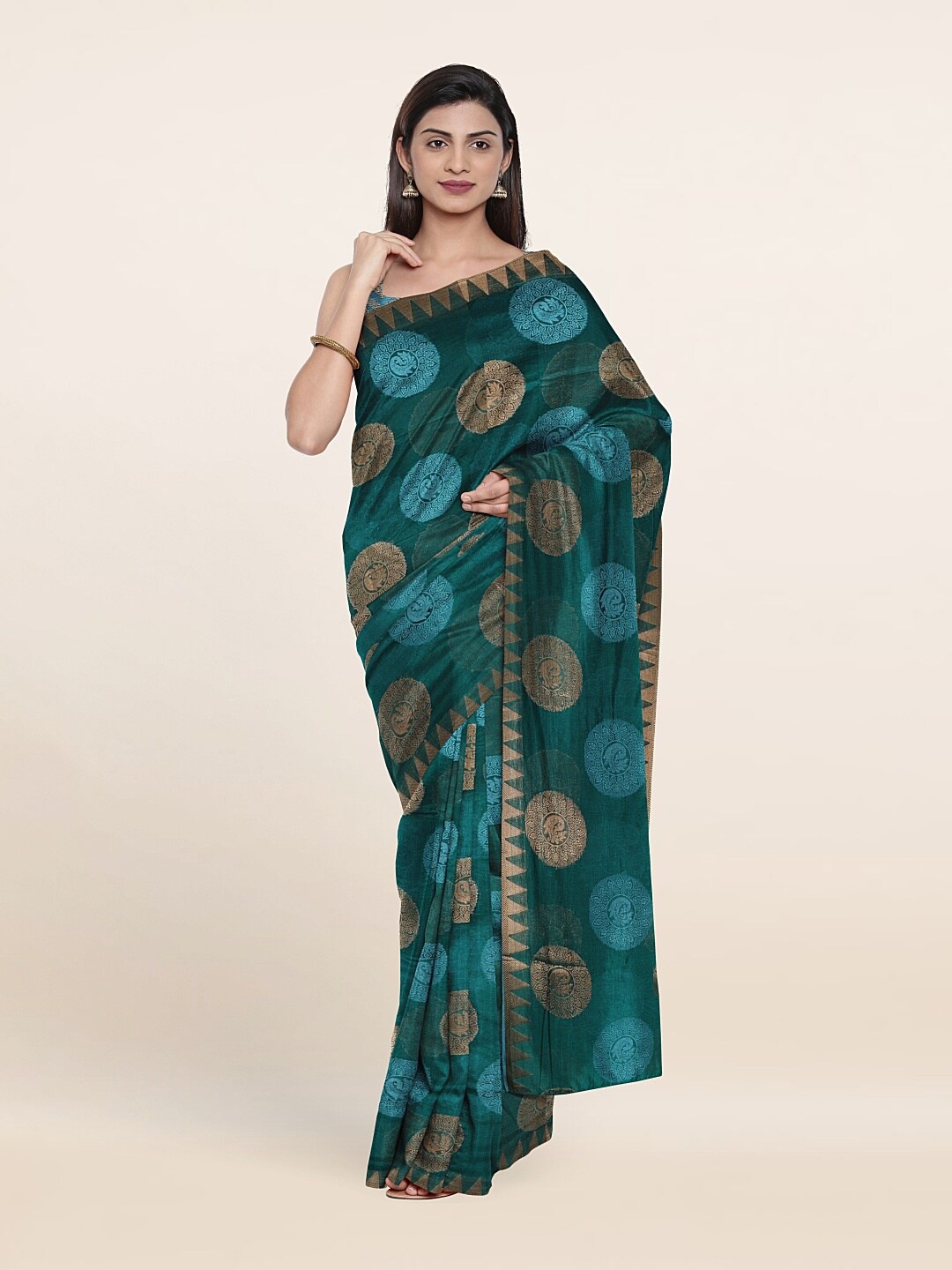 

Pothys Ethnic Motifs Zari Saree, Green