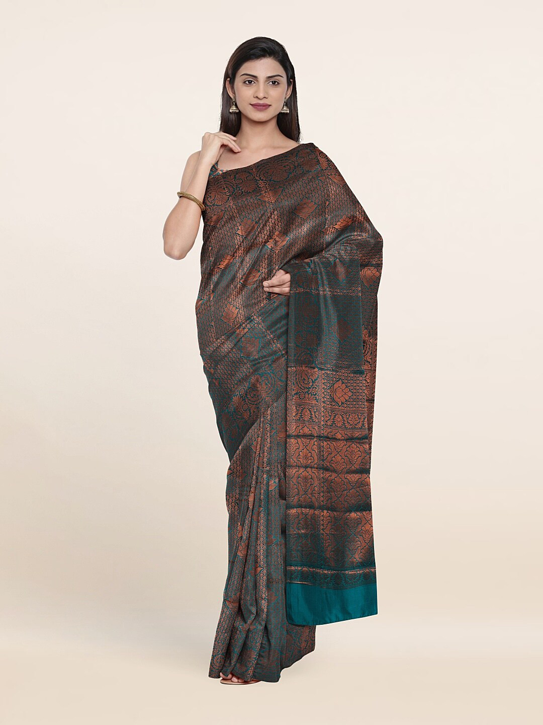 

Pothys Ethnic Motifs Zari Saree, Green