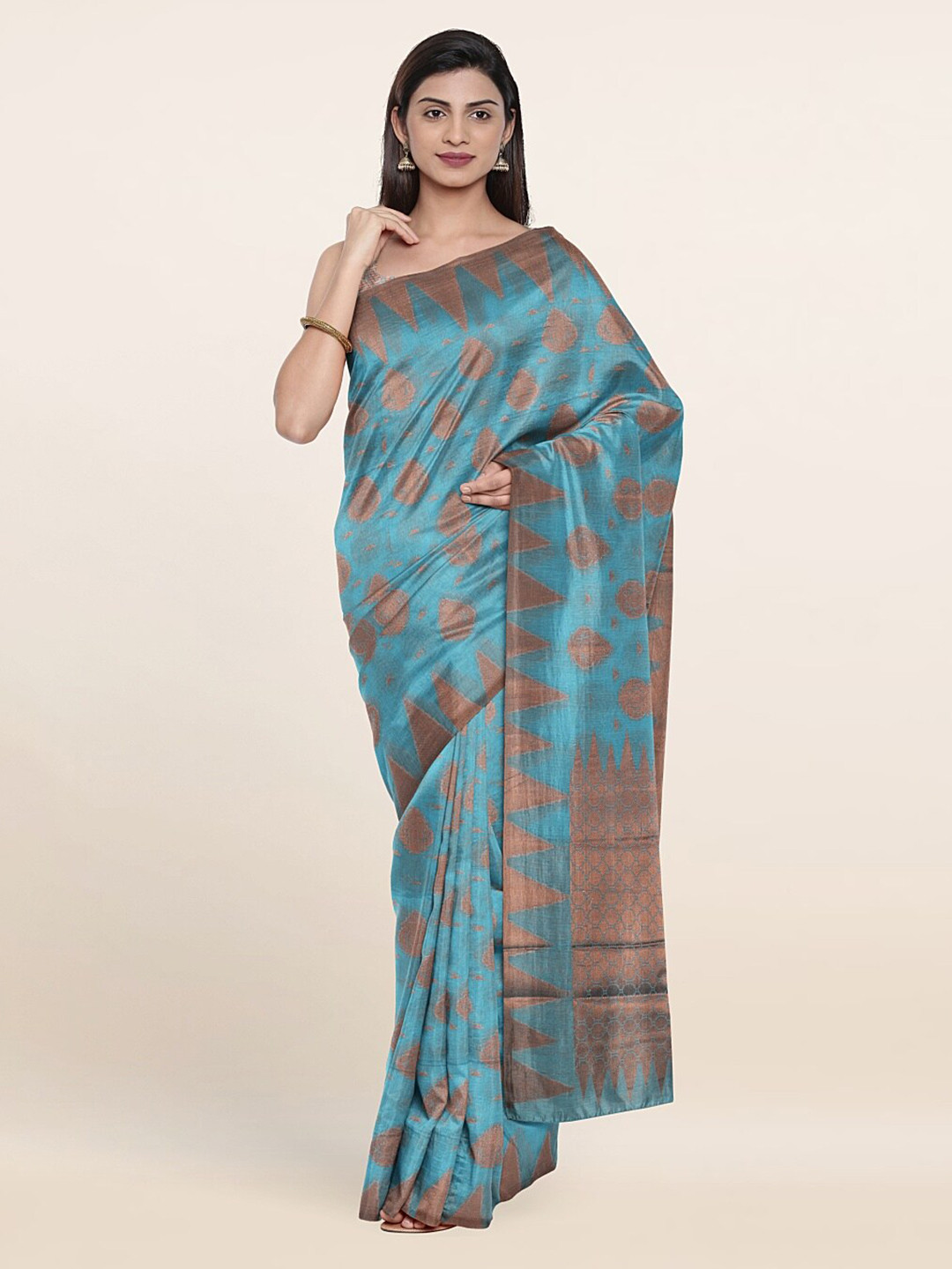 

Pothys Woven Design Zari Saree, Blue