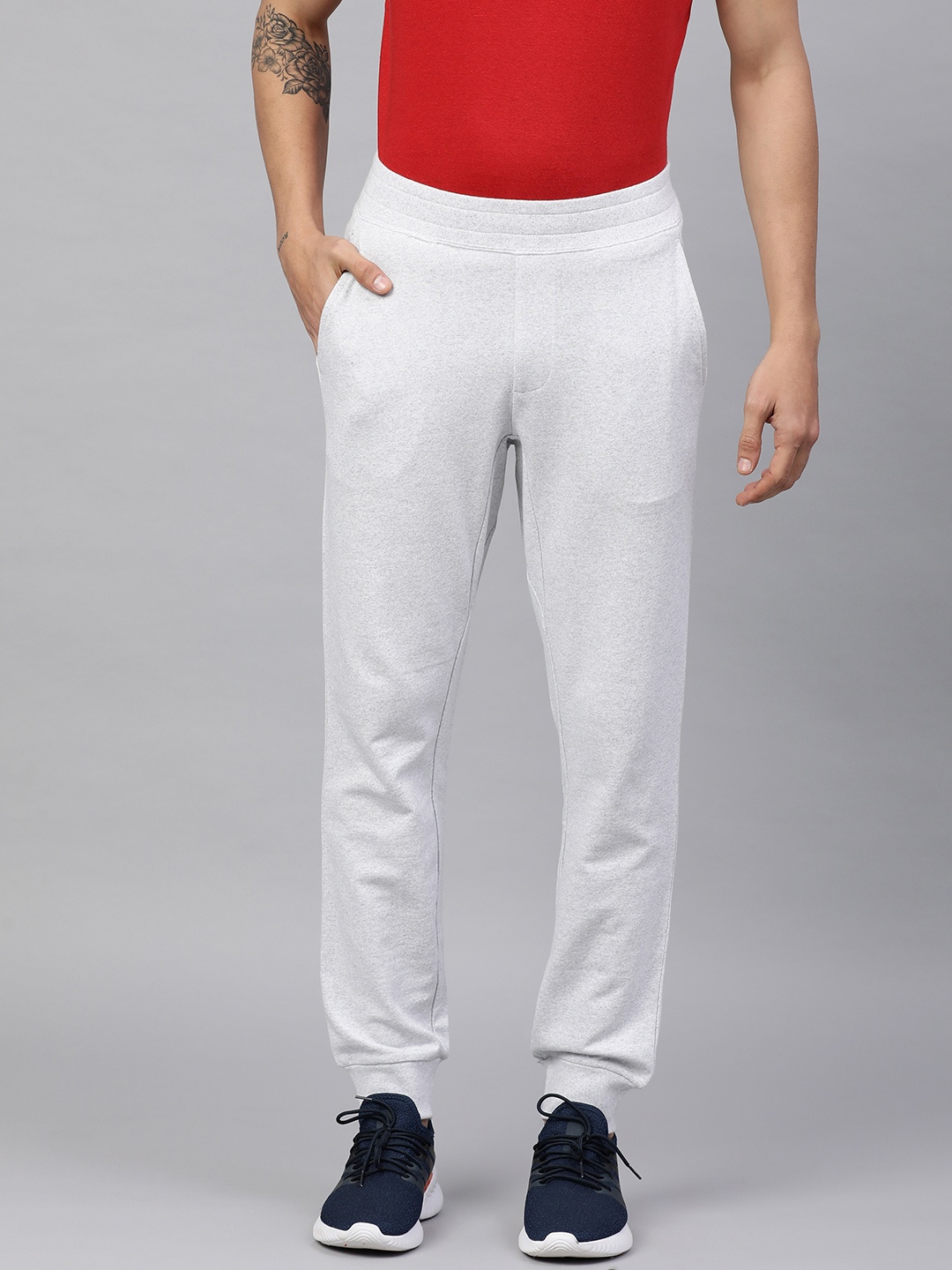

Huetrap Men Solid Joggers, White