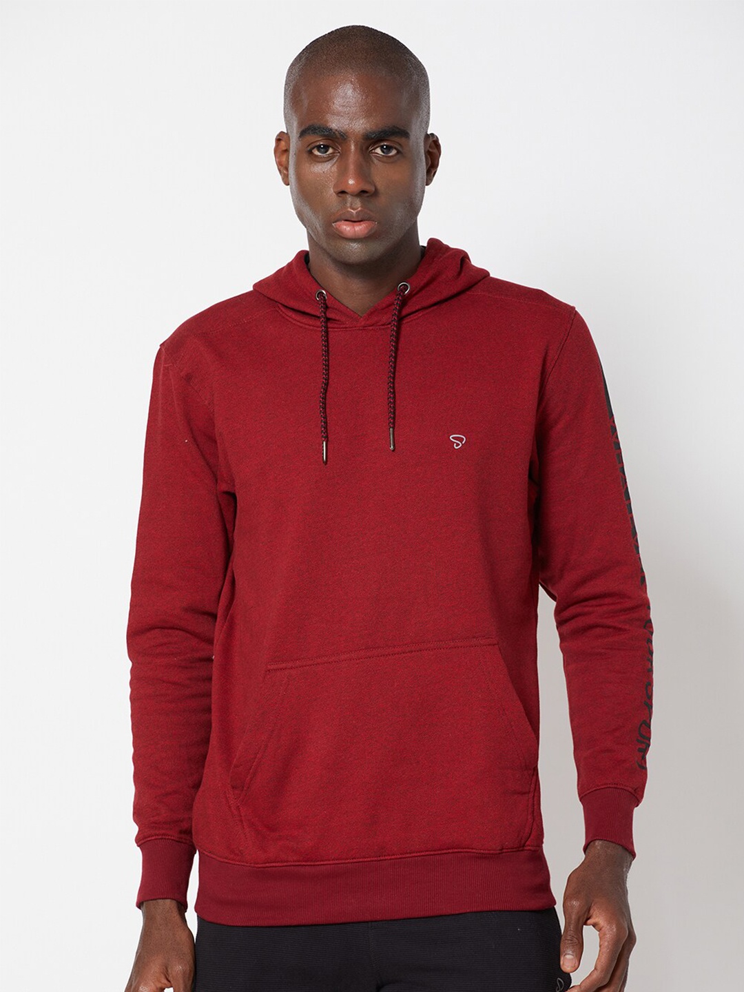 

SPORTO Men Plus Size Red Hooded Sweatshirt