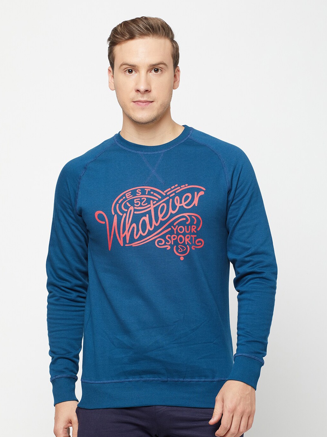 

SPORTO Men Blue Printed Sweatshirt