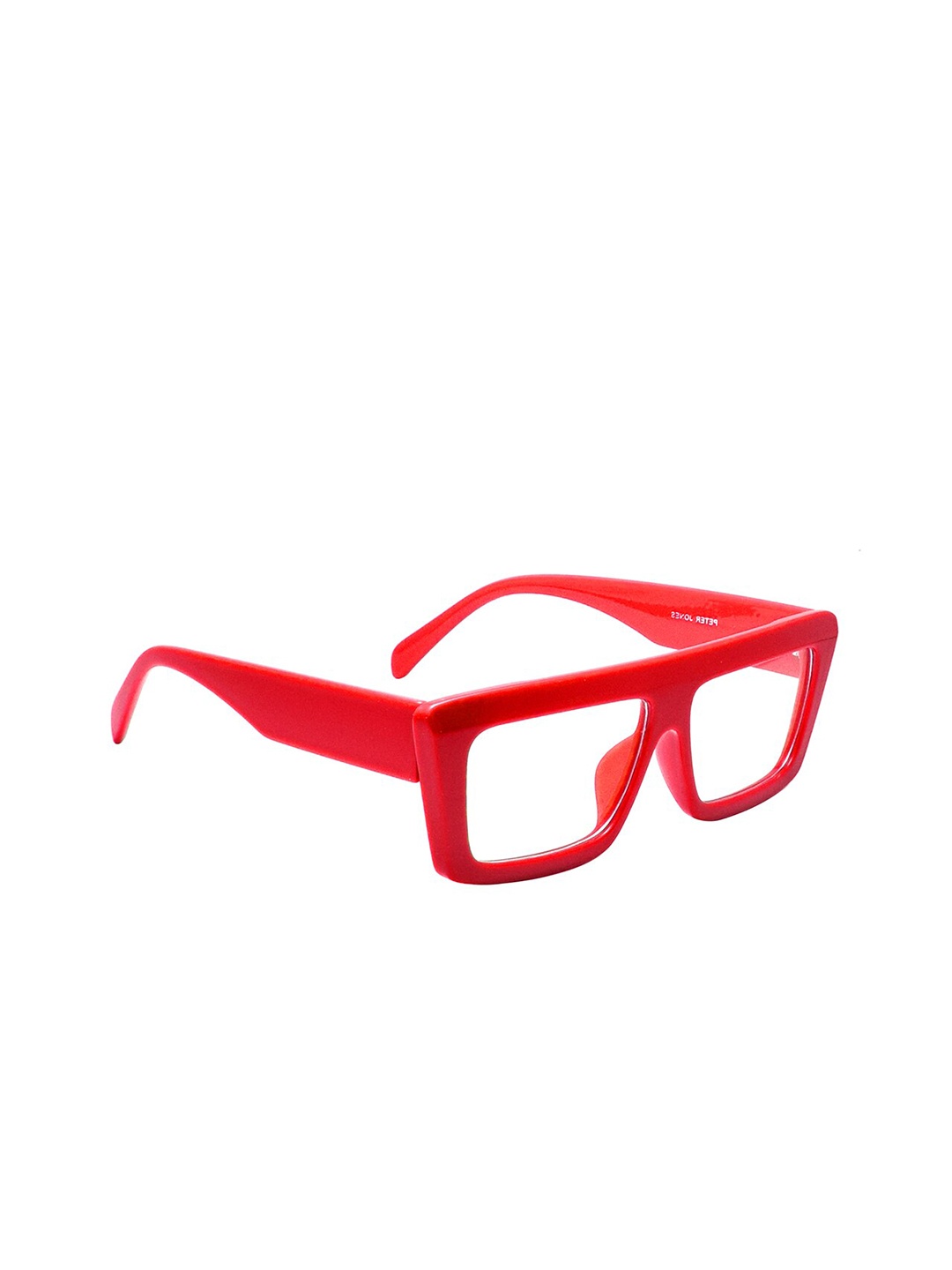 

Peter Jones Eyewear Unisex Full Rim Square Frames, Red