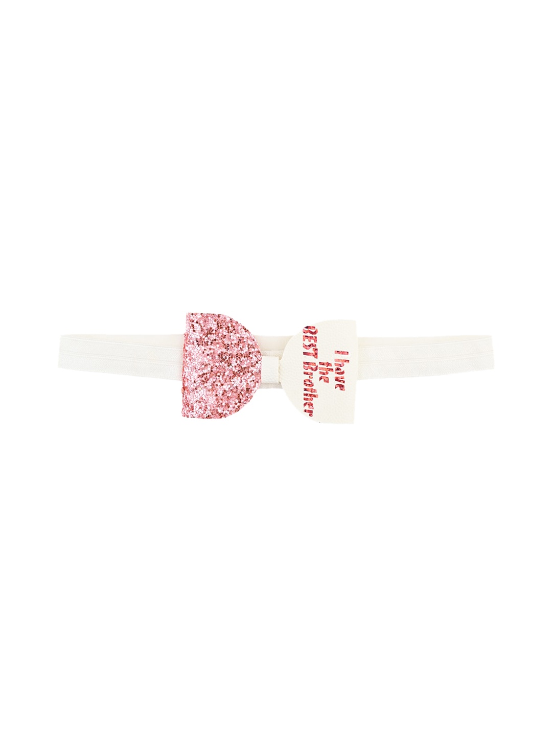 

Aye Candy Girls I Have the Best Brother Festive Bow Headband, Pink
