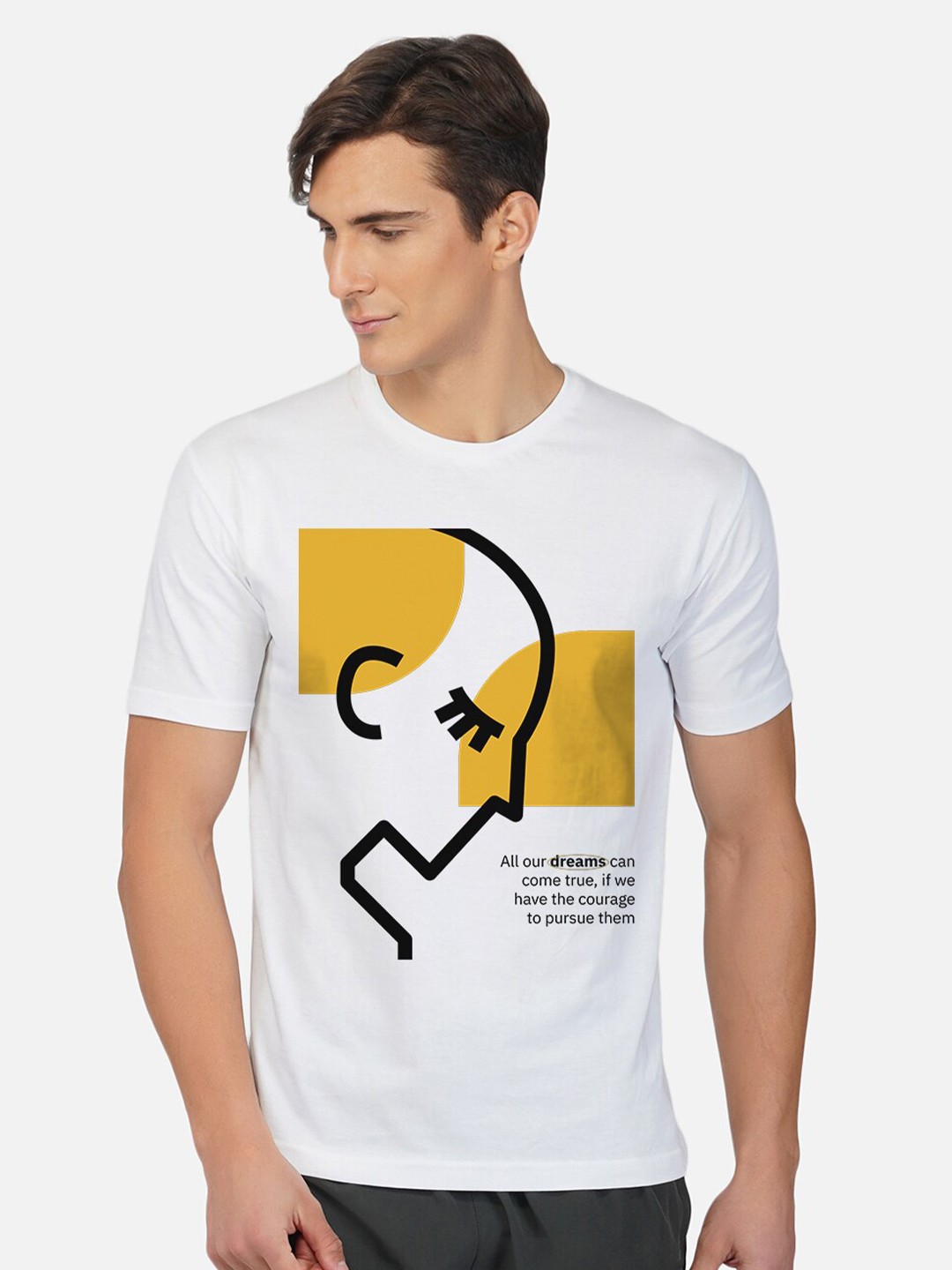 

THREADCURRY Men Printed T-shirt, White