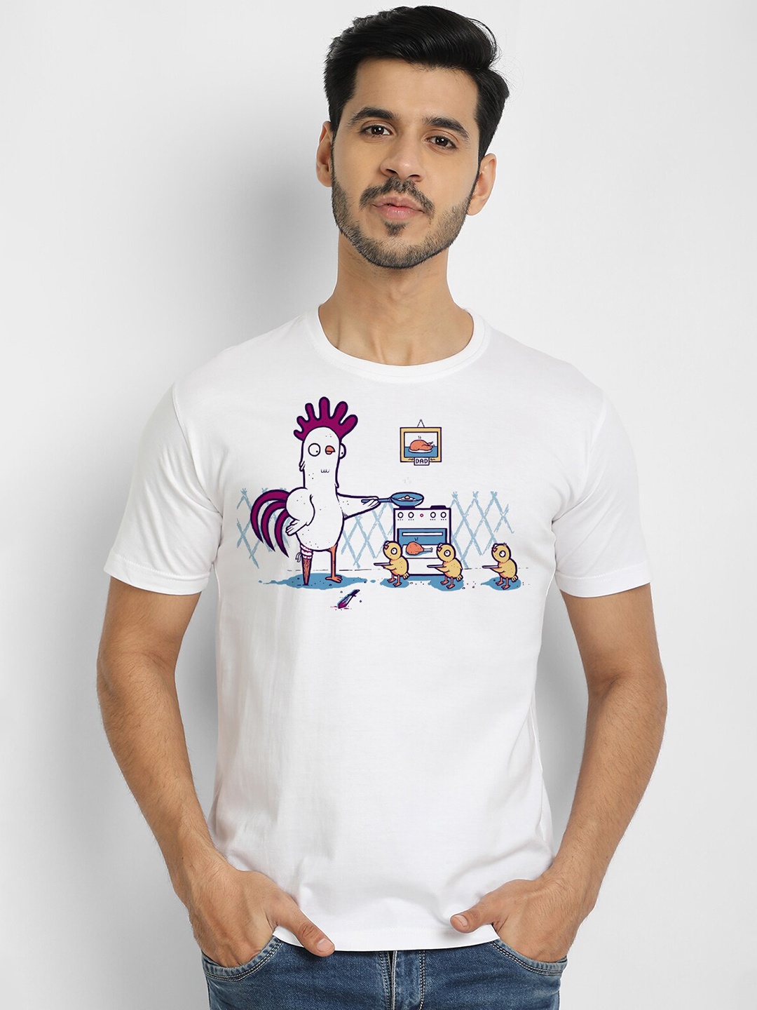 

THREADCURRY Men Printed T-shirt, White
