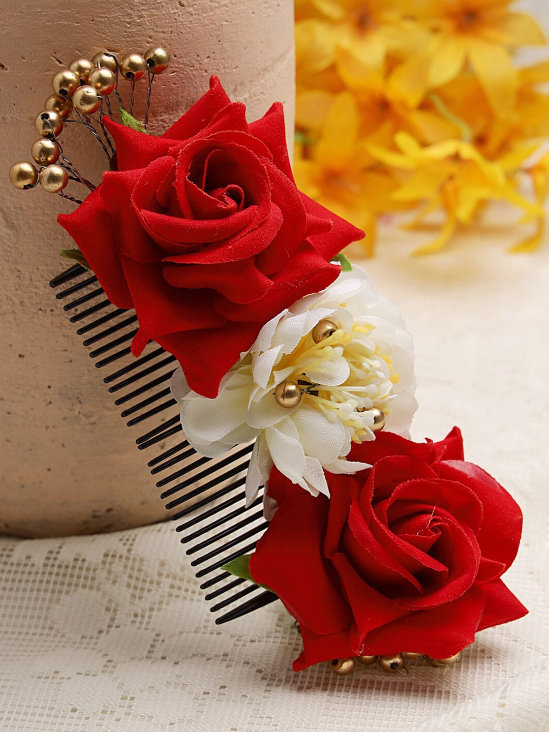 

Moedbuille Women Embellished Hair Accessory, Red