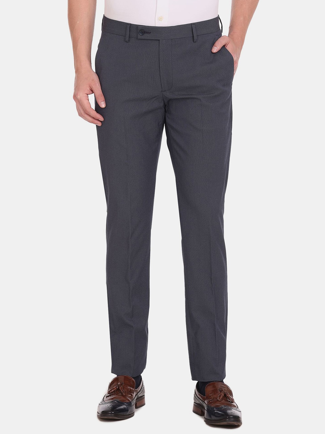 

Arrow Men Mid Rise Regular Fit Trouser, Blue