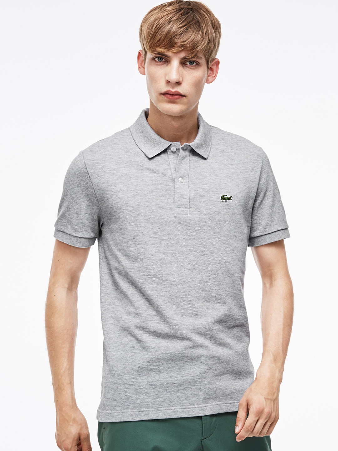 

Lacoste Grey Melange Slim Fit Petit Pique Polo