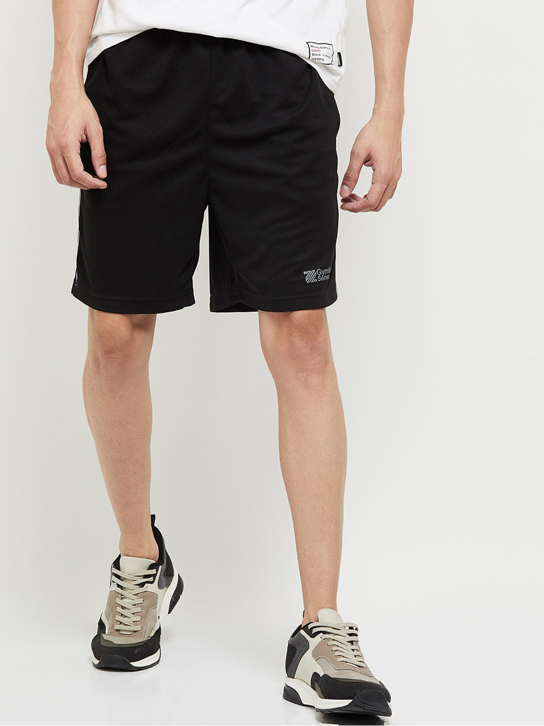 

max Men polyester Sports Shorts, Black