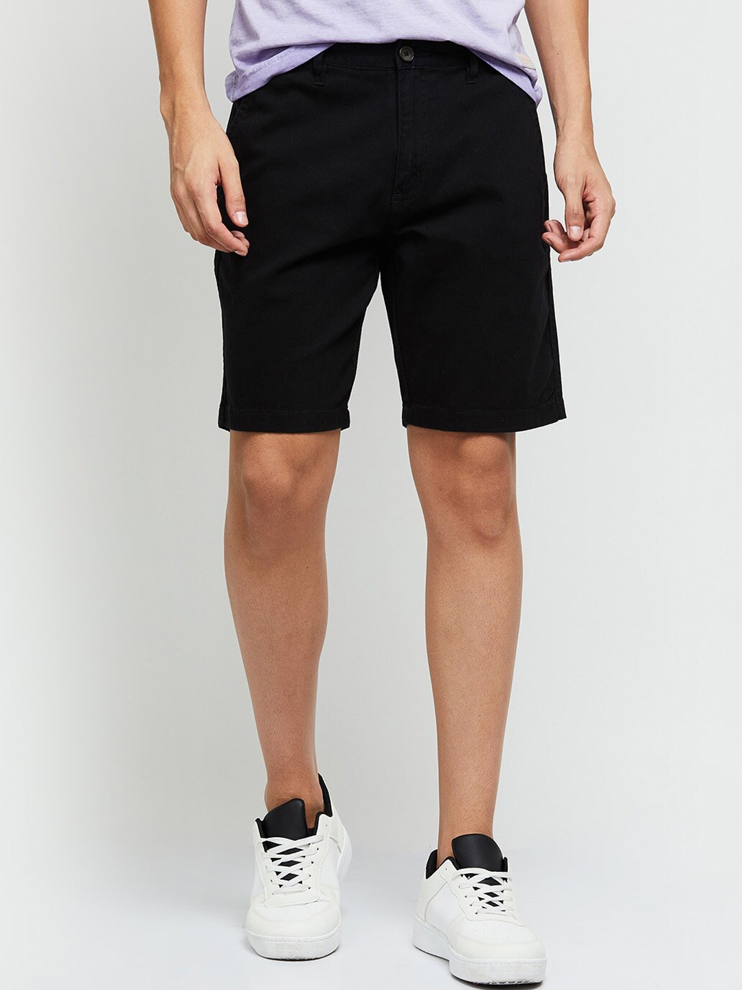 

max Men Cotton Shorts, Black