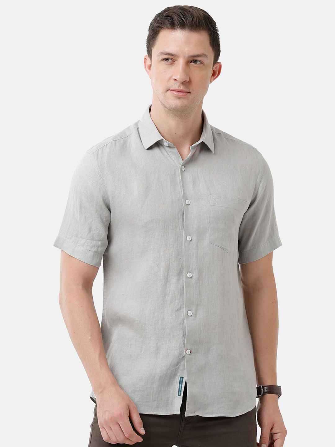 

Linen Club Men Casual Shirt, Grey