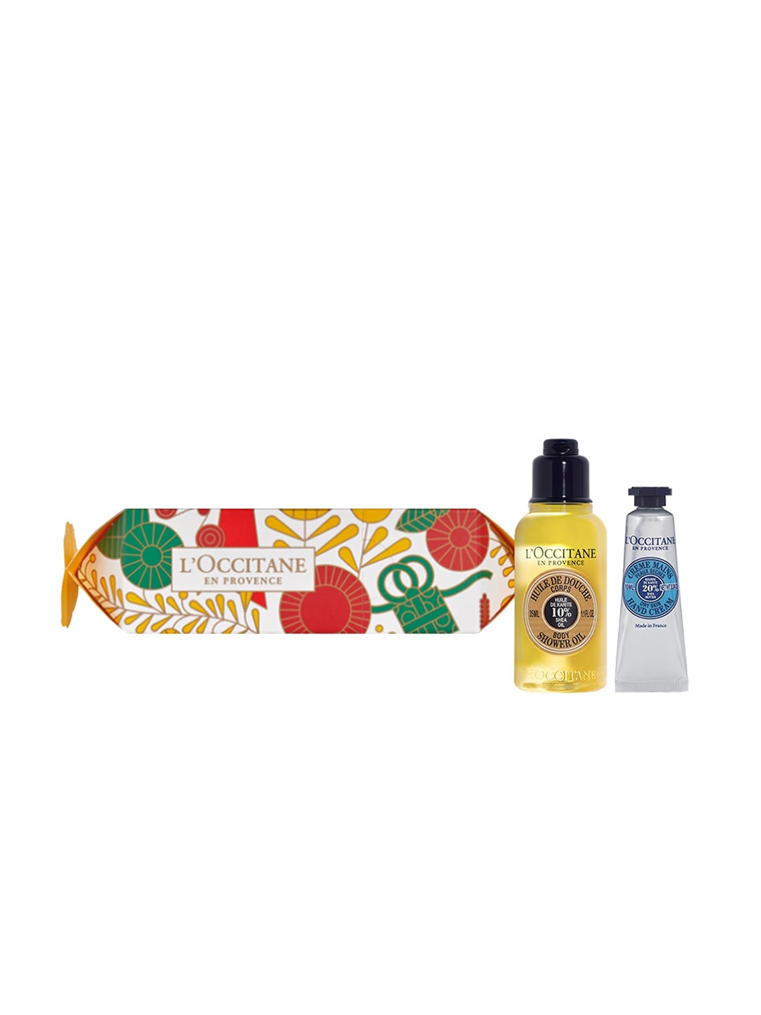 

LOccitane en Provence Set Of 2 Shea Shower Oil 10 ml & Shea Butter Hand Cream 35 ml, White