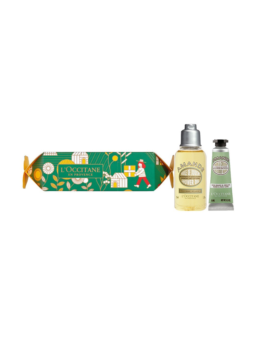

LOccitane en Provence Set Of 2 Almond Shower Oil - 35 ml & Almond Delicious Hands - 10 ml, White