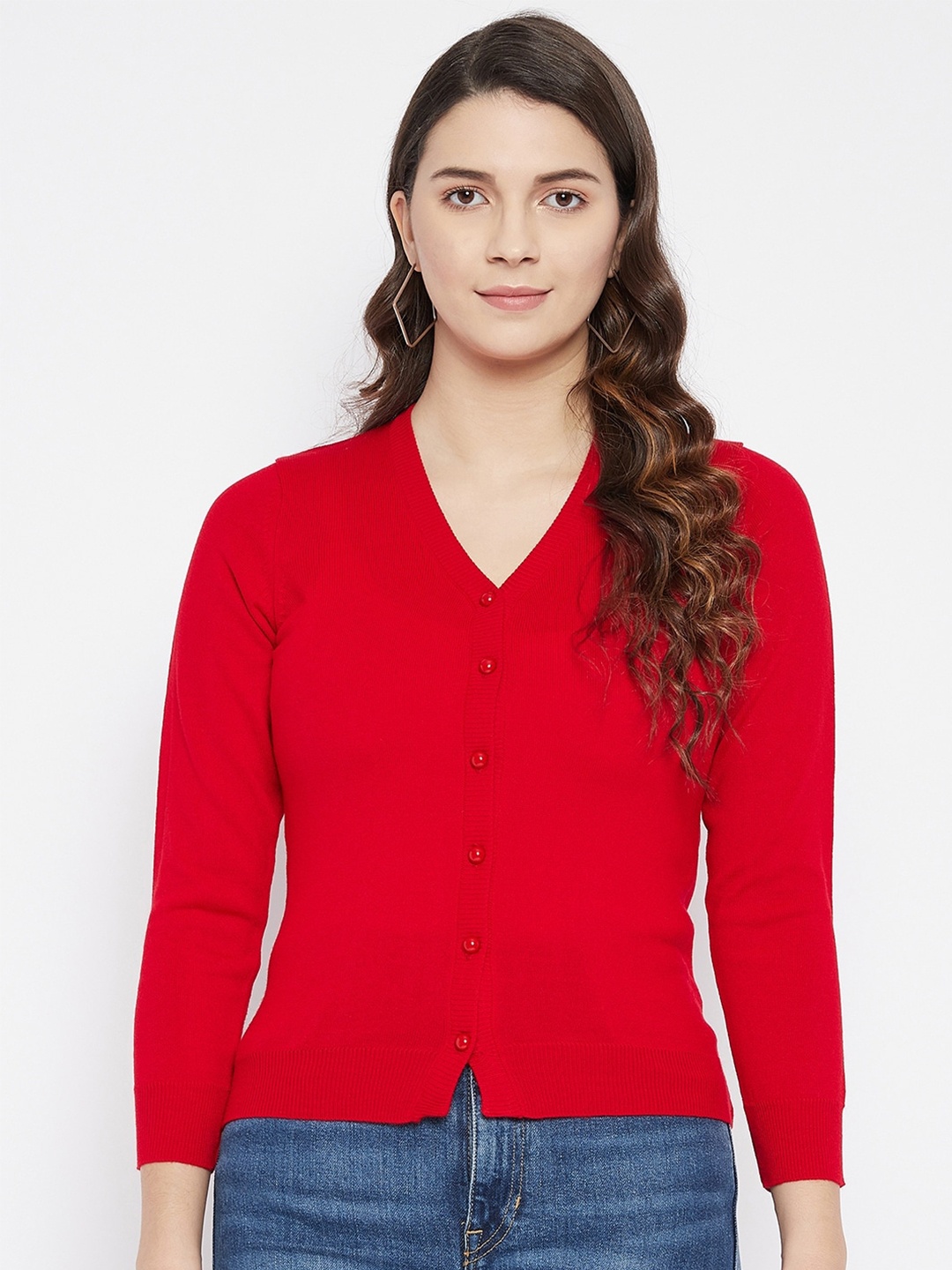 

Zigo Women Wool Cardigan, Red