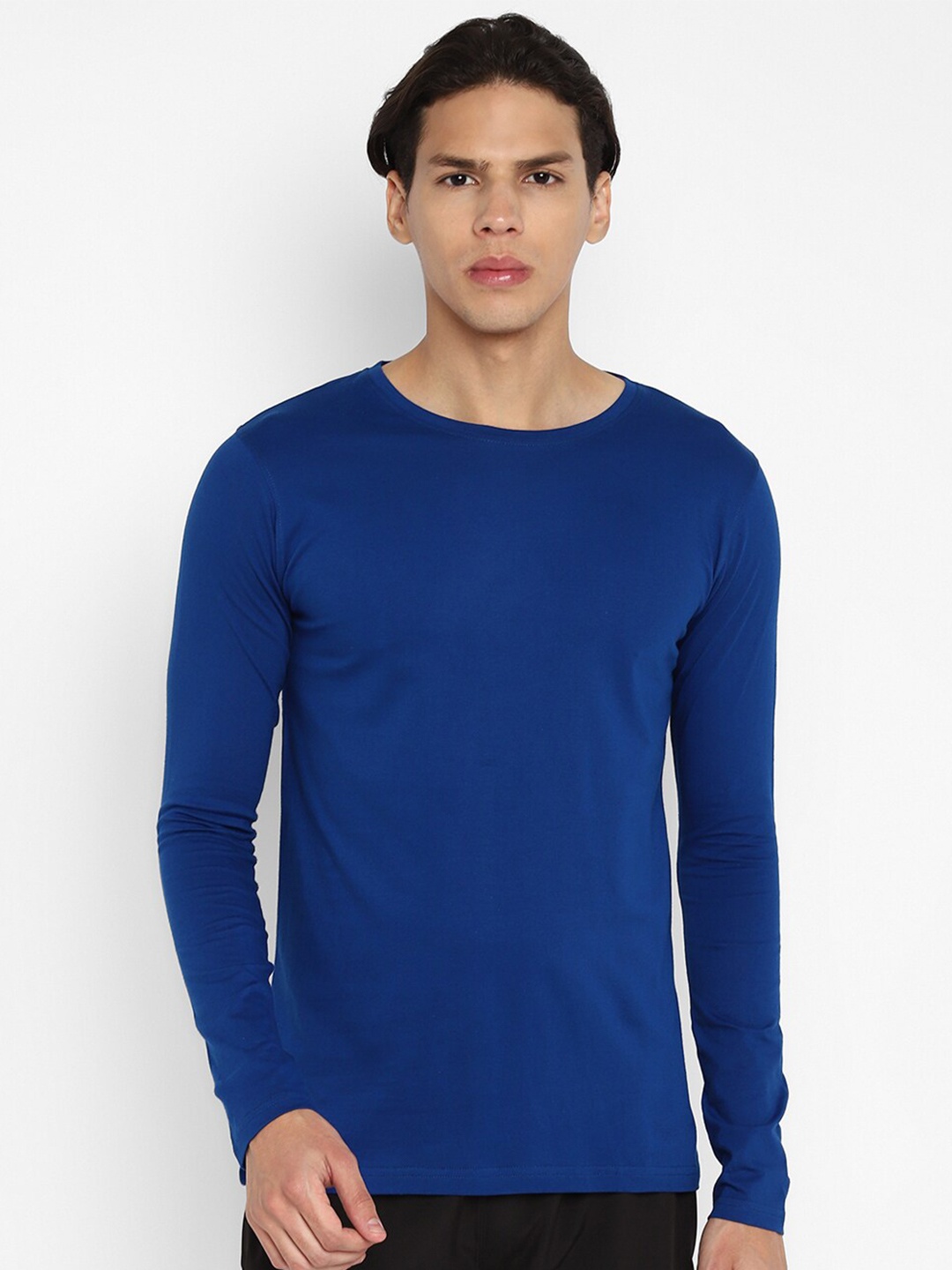 

appulse Men Long Sleeves Round Neck T-shirt, Blue