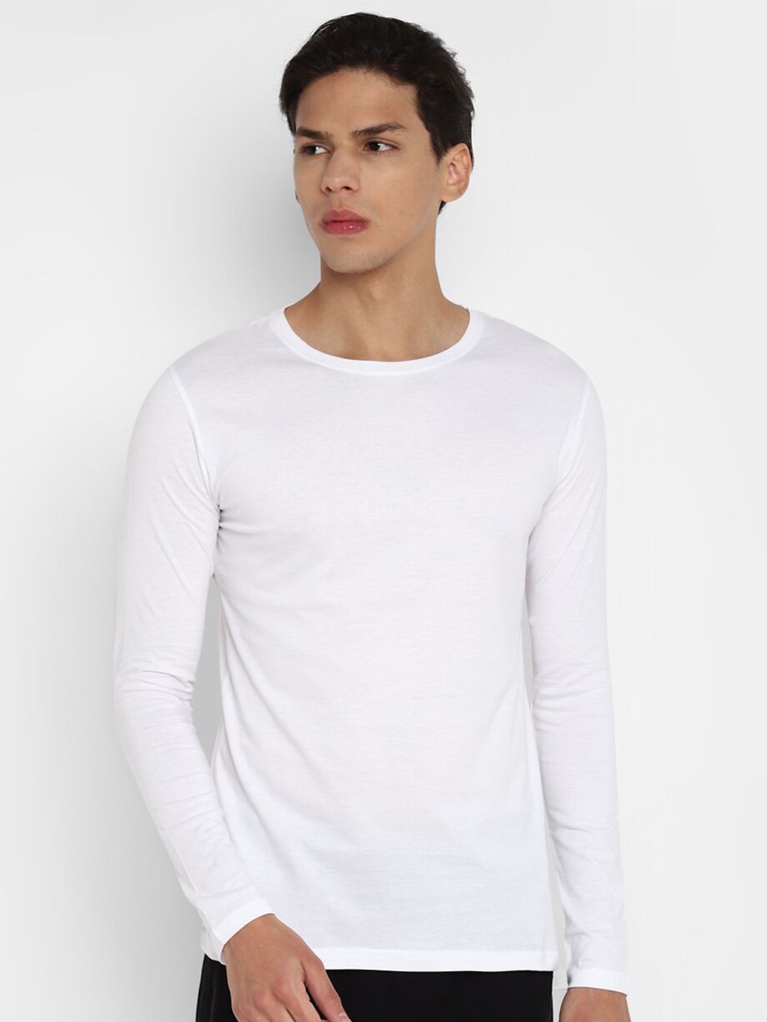 

appulse Men Long Sleeve Round Neck T-shirt, White