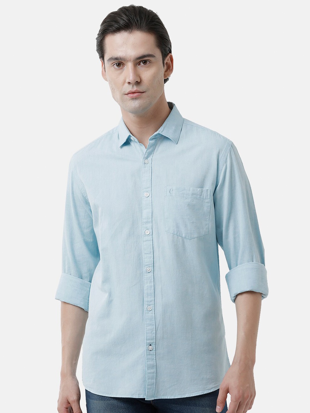 

CAVALLO by Linen Club Men Casual Shirt, Turquoise blue