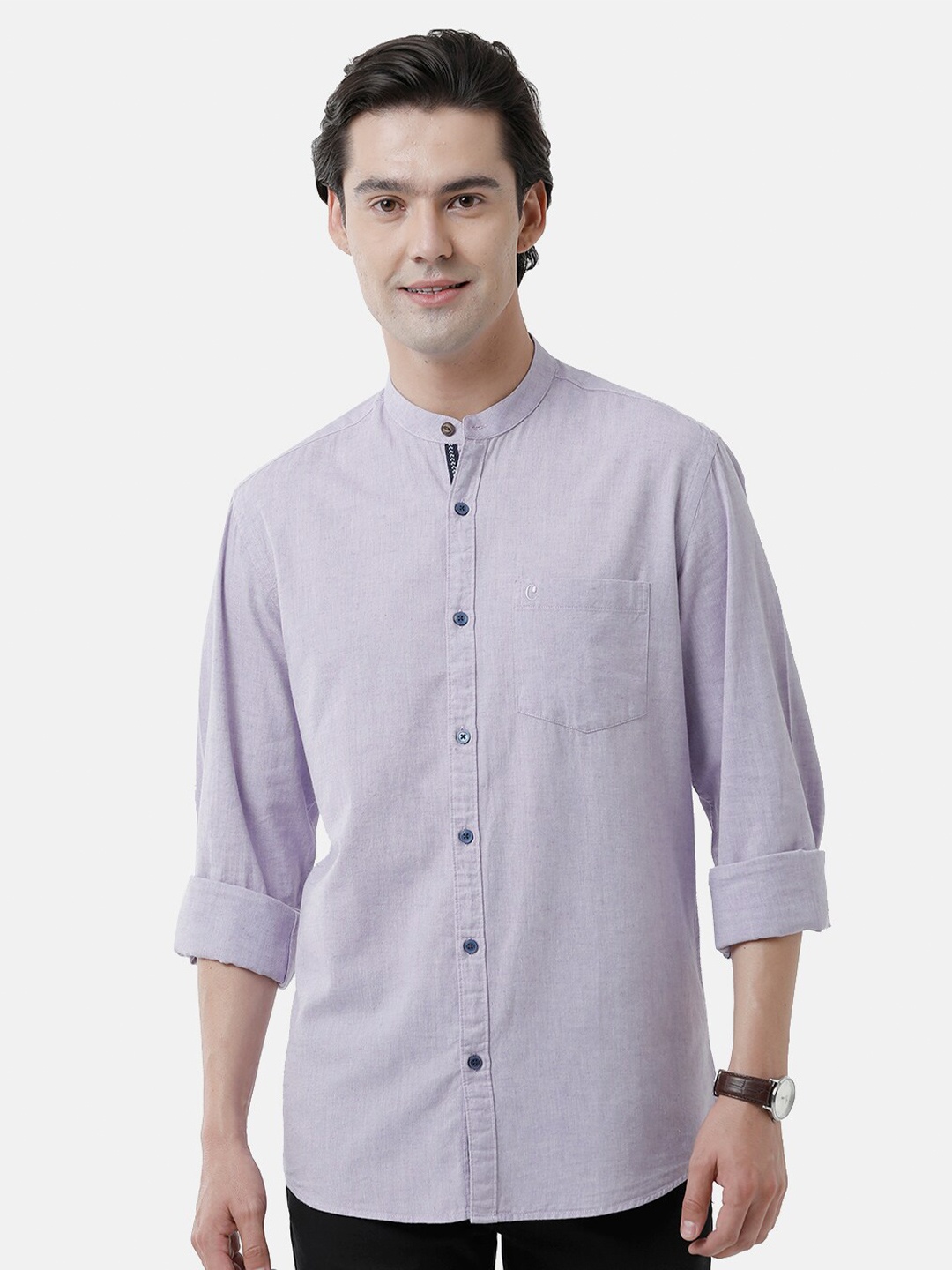 

CAVALLO by Linen Club Men Casual Shirt, Purple