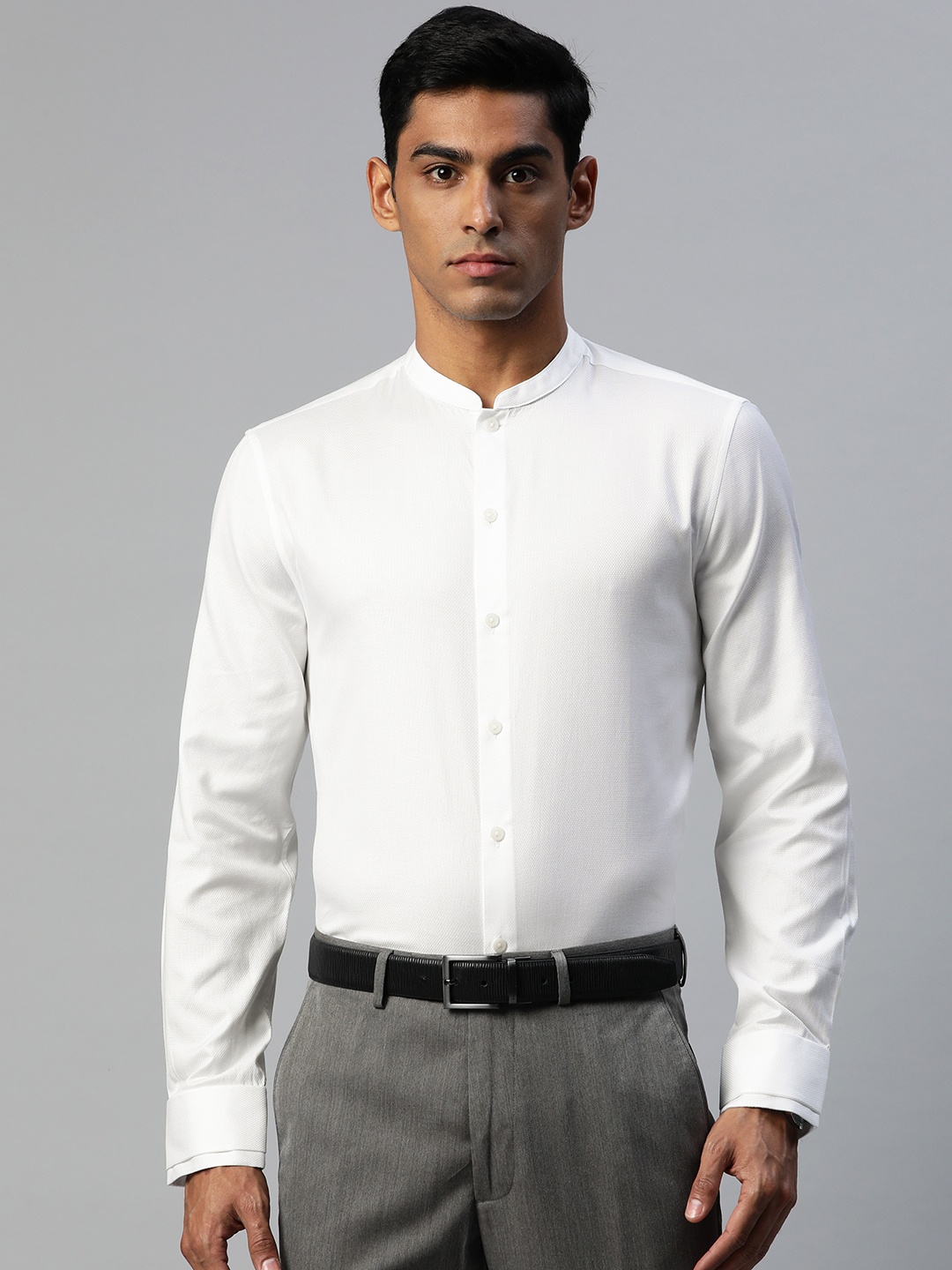 

Marks & Spencer Men White Slim Fit Textured Effect Formal Shirt