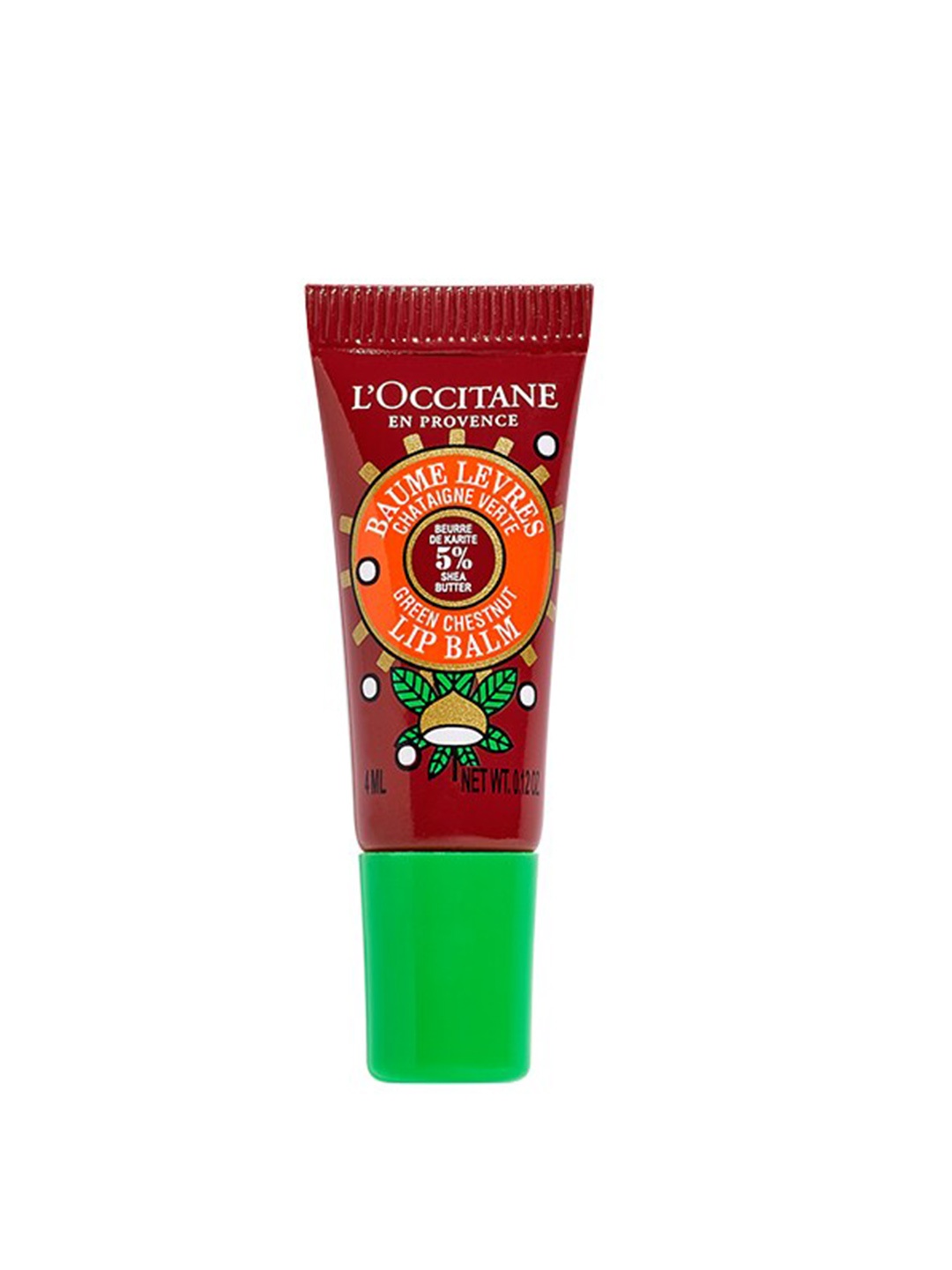 

LOccitane en Provence Shea Green Chestnut Lip Balm To Prevent Dry Lips - 4ml, Burgundy