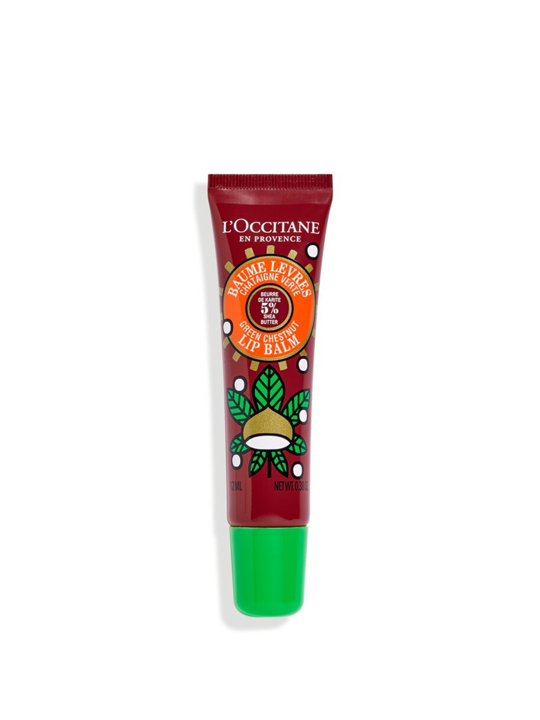 

LOccitane en Provence Shea Green Chestnut Lip Balm To Prevent Dry Lips - 12ml, Burgundy