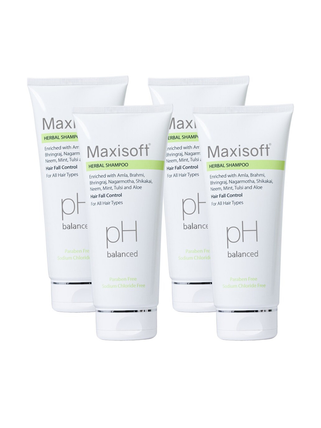 

Maxisoft Set Of 4 Herbal Shampoo, White
