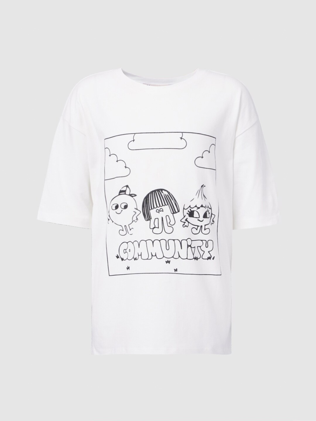 

KIDS ONLY Girls Printed T-shirt, White