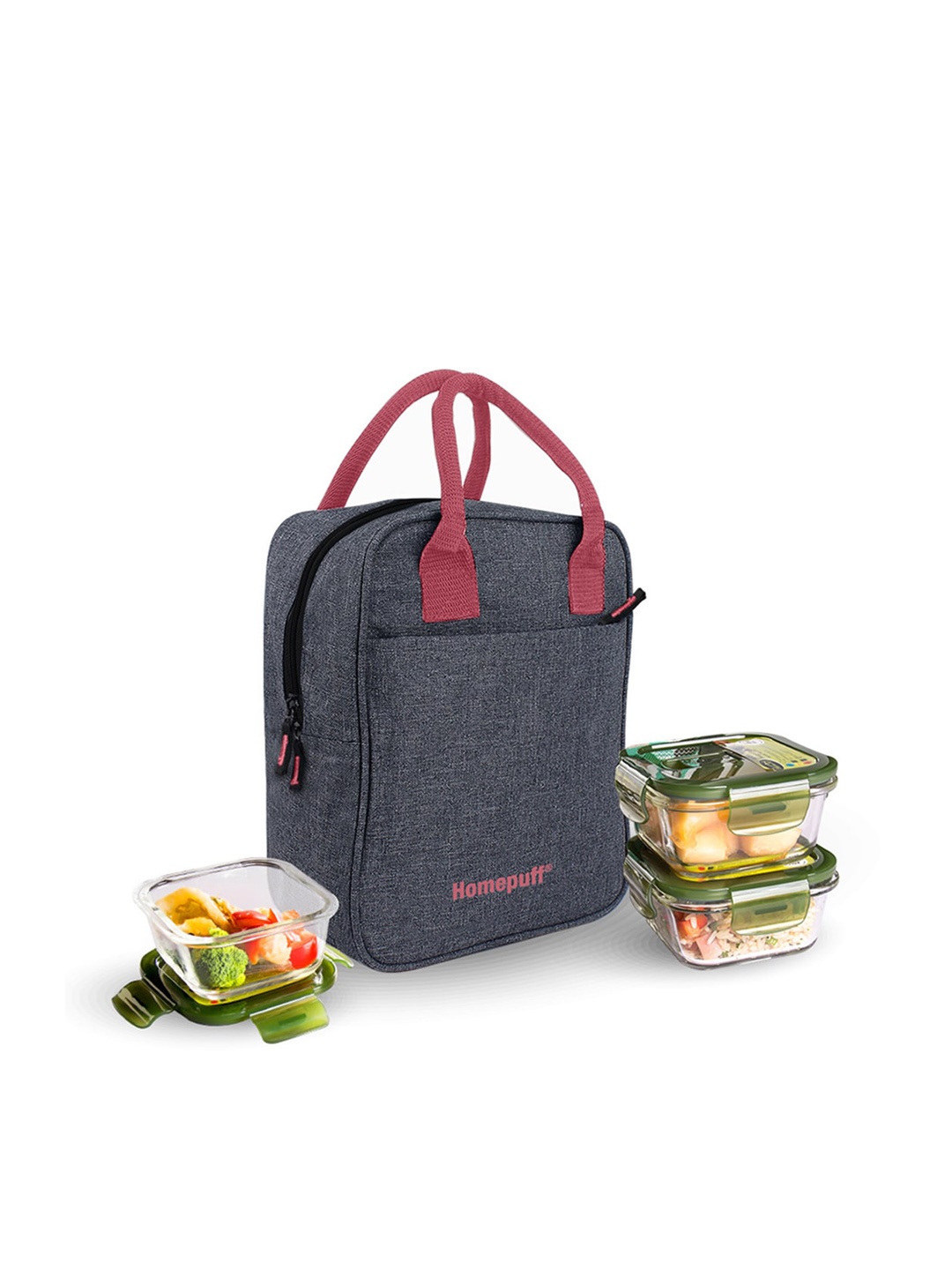 

Home Puff Solid Lunch Bag, Grey