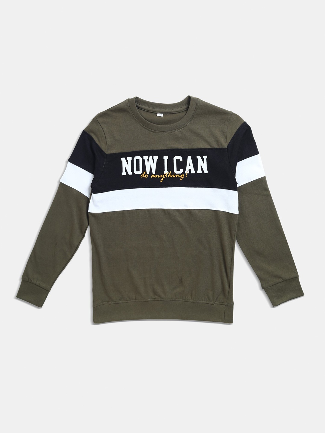 

Maniac Boys Printed Slim Fit Pure Cotton T-shirt, Olive