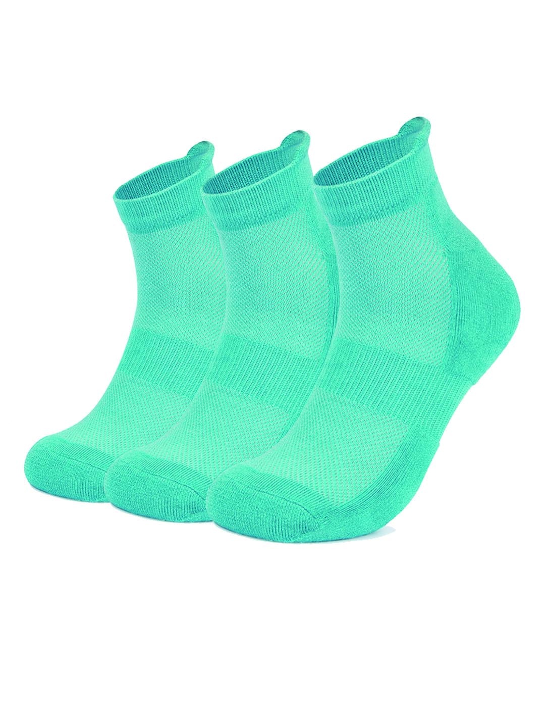 

MUSH Pack Of 3 Patterned Bamboo Ankle-Length Socks, Blue