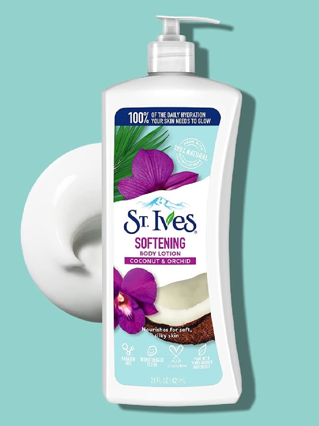 

St. Ives Softening Body Lotion with Coconut & Orchid for Soft Silky Skin - 621 ml, White