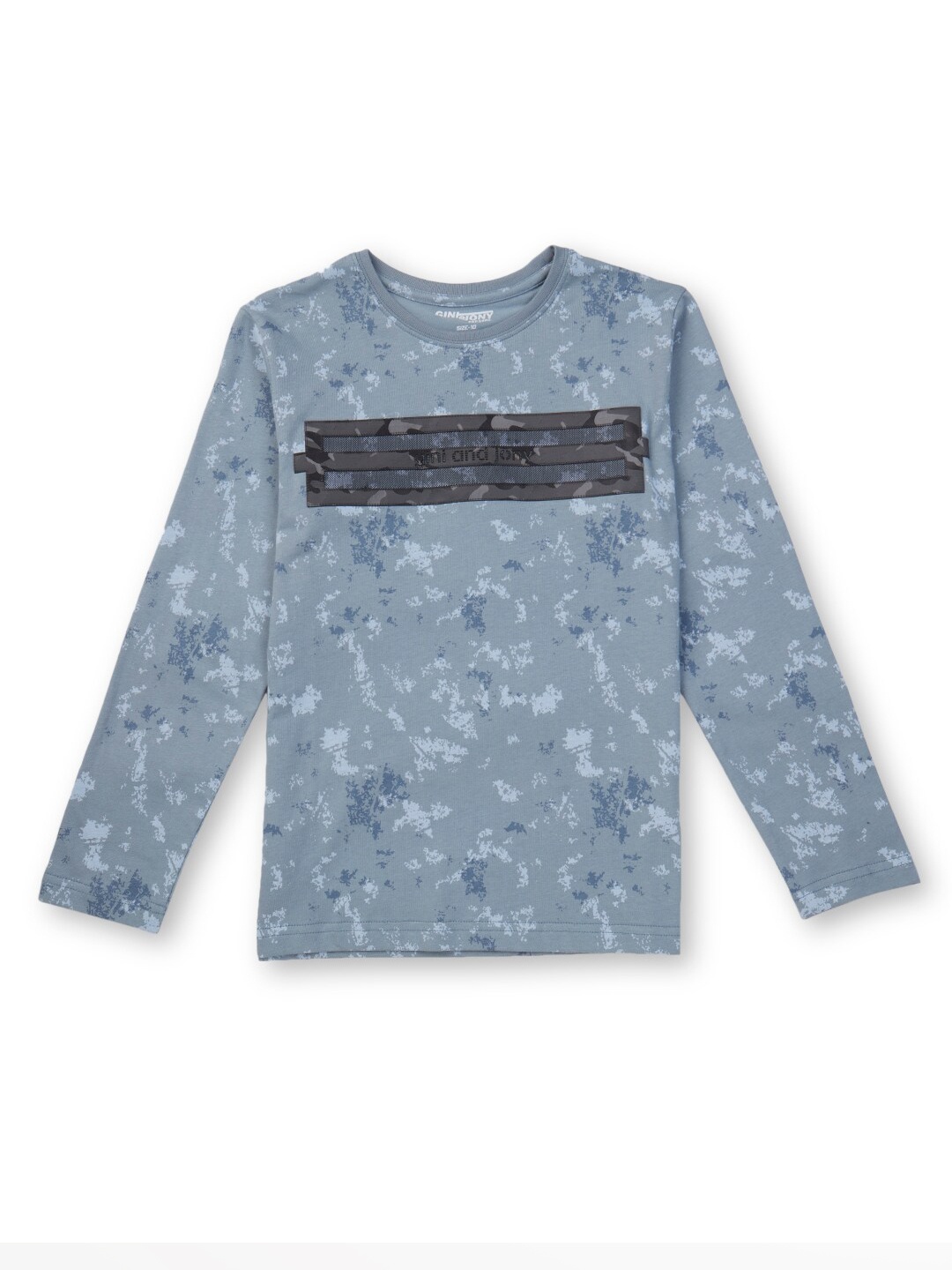 

Gini and Jony Boys Printed Cotton T-shirt, Grey