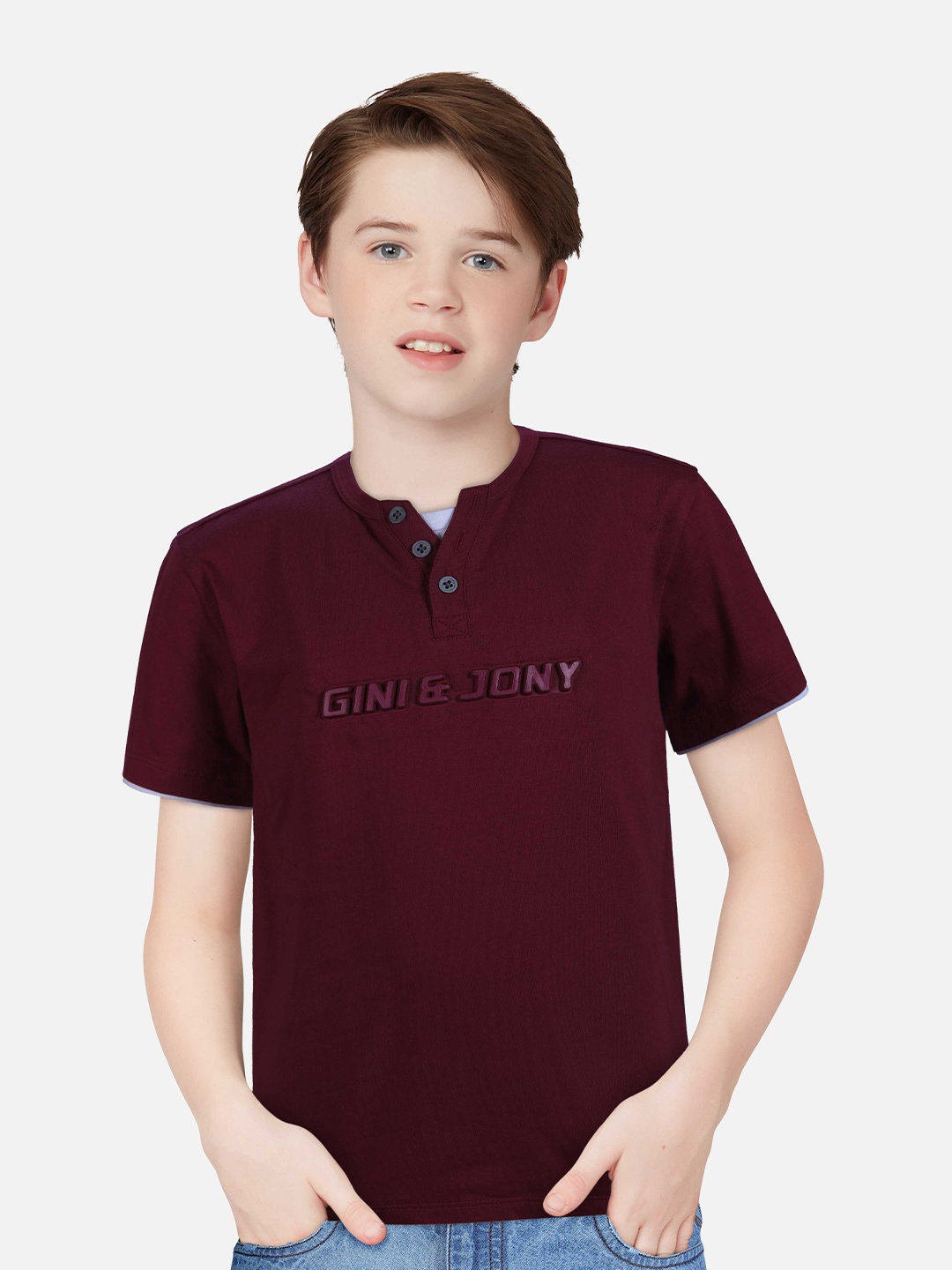 

Gini and Jony Boys T-shirt, Maroon