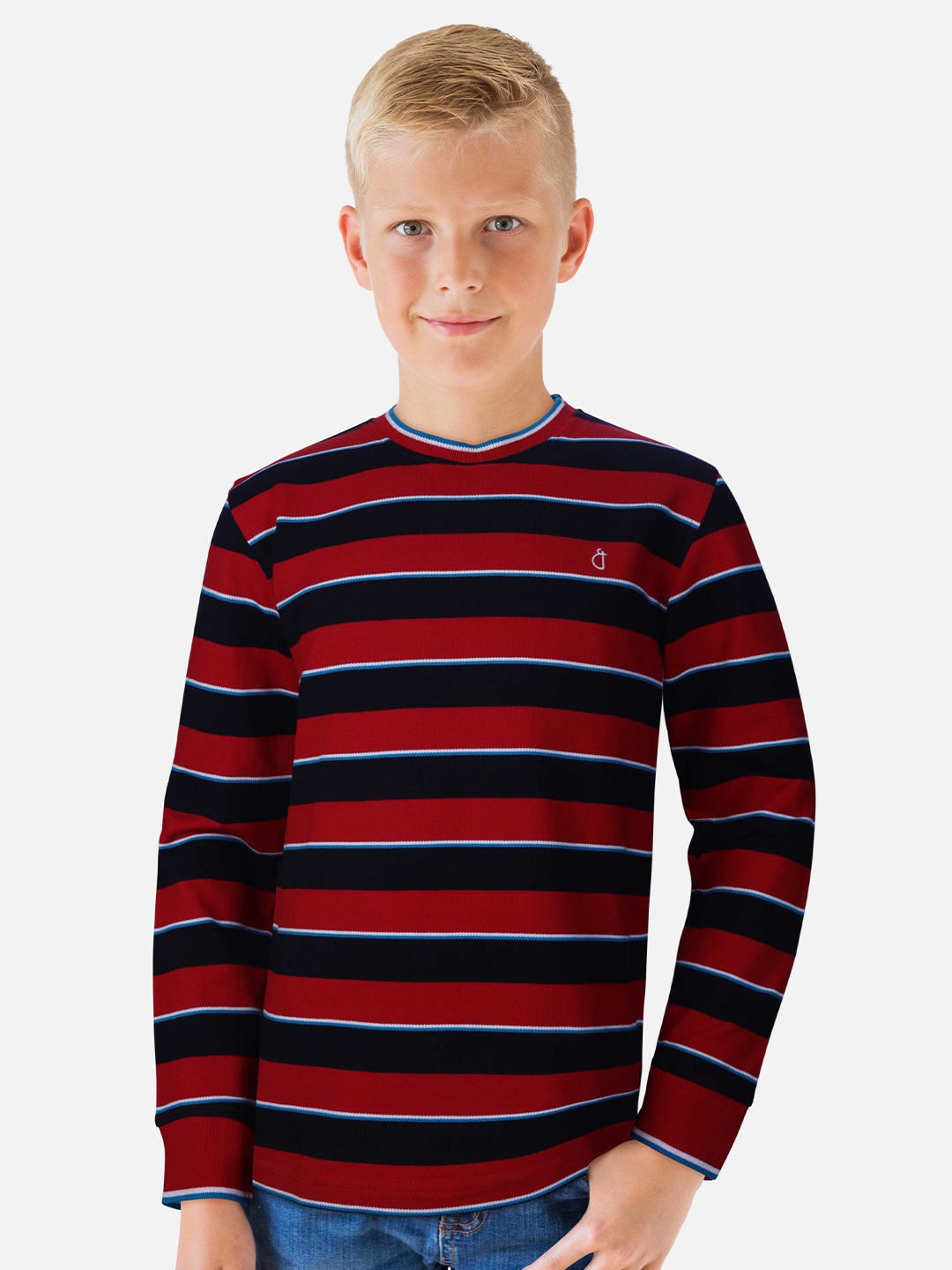 

Gini and Jony Boys Striped T-shirt, Red