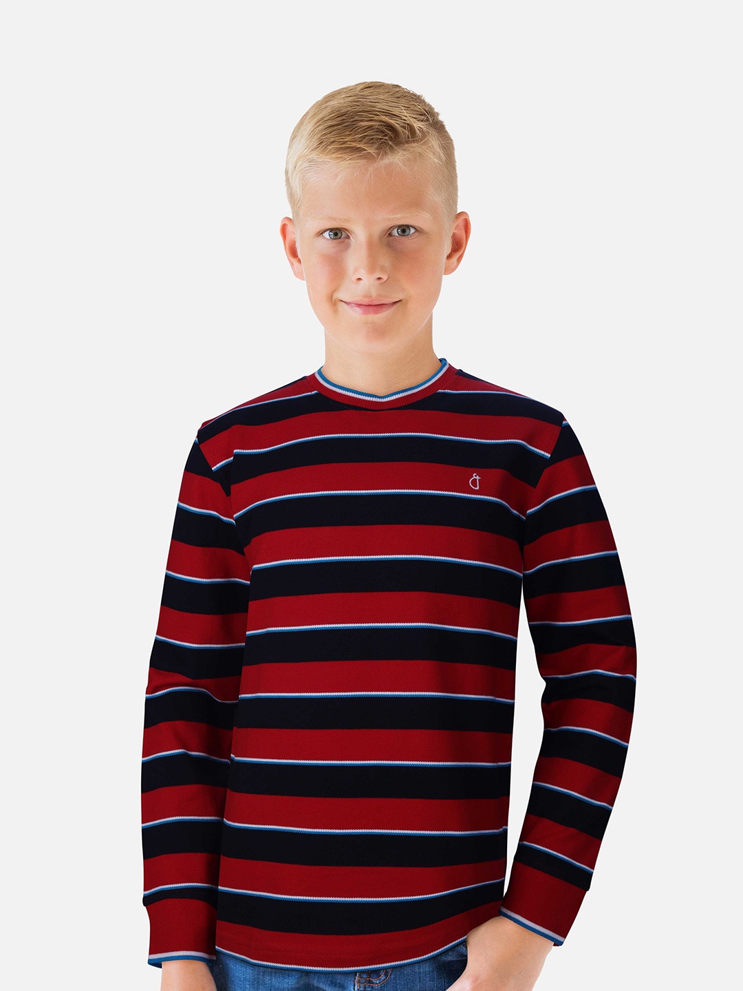 

Gini and Jony Boys Striped T-shirt, Red