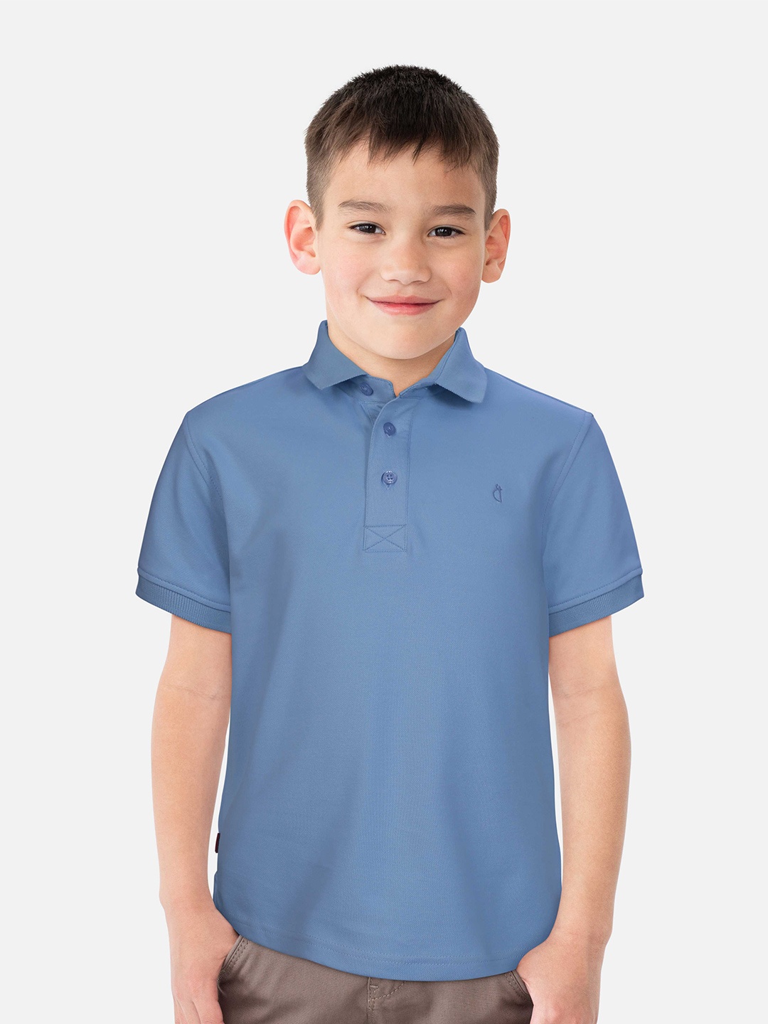 

Gini and Jony Boys Polo Collar Cotton T-shirt, Blue