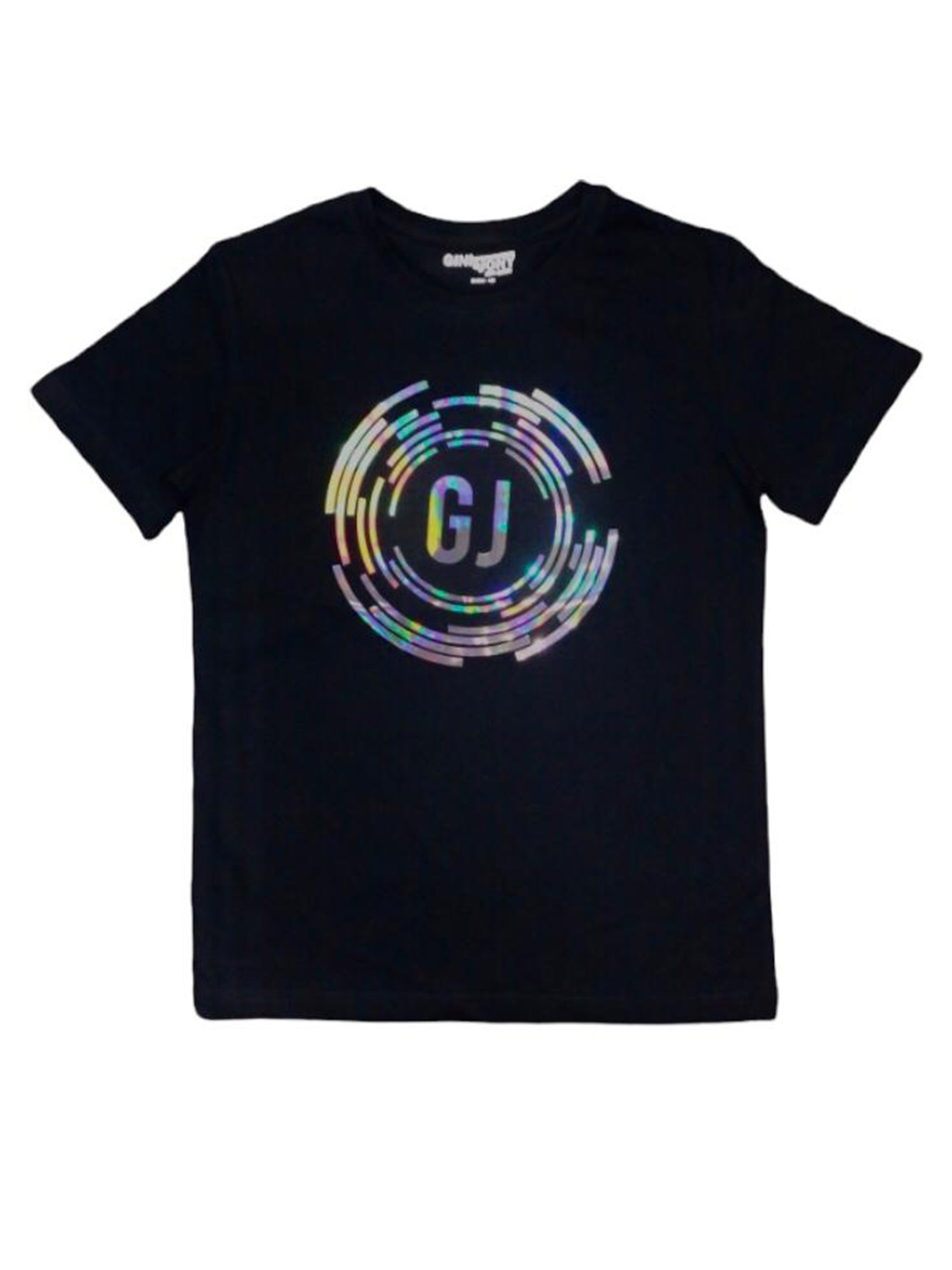

Gini and Jony Boys Graphic Printed Cotton T-shirt, Black