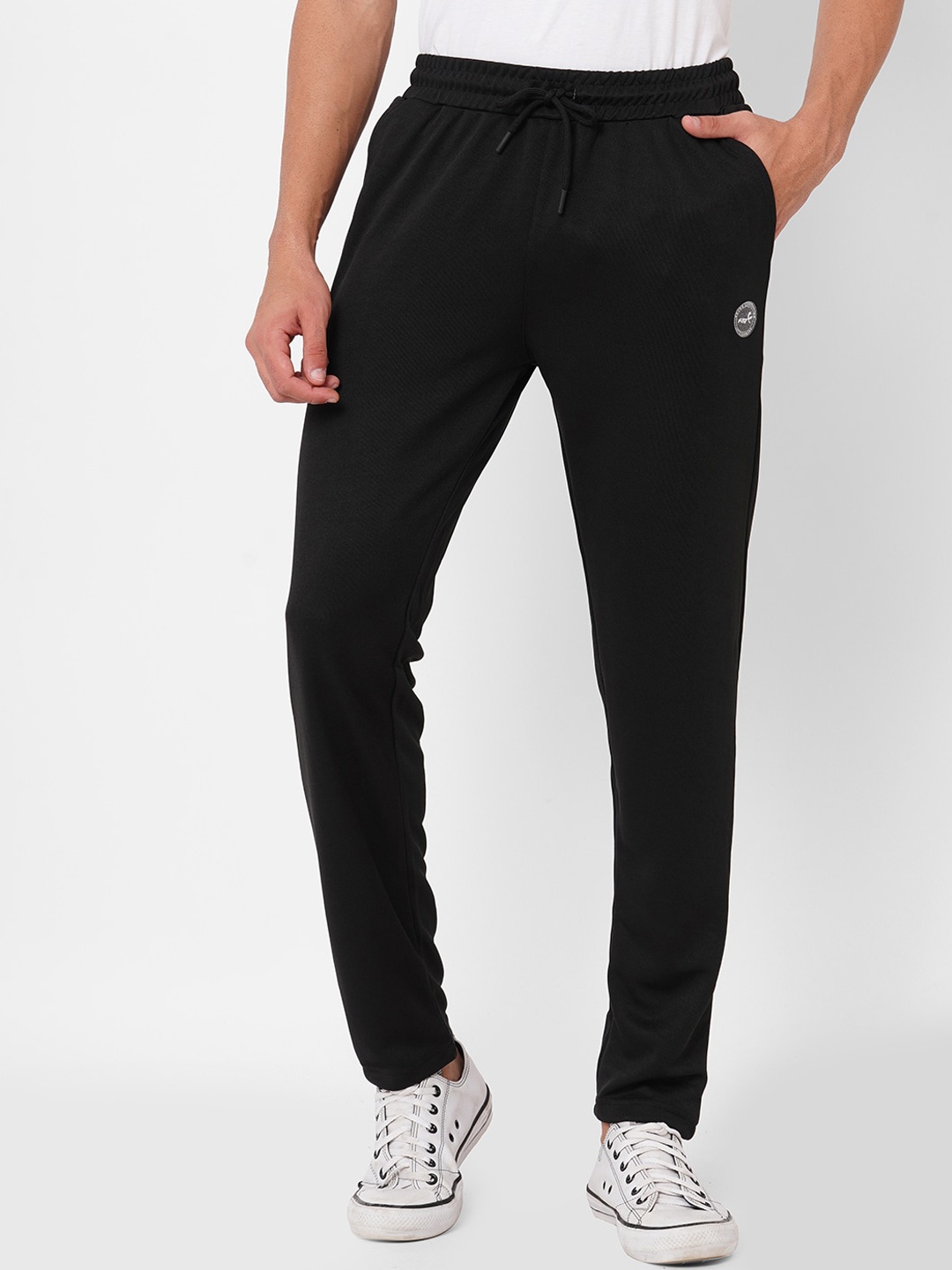 

FiTZ Men Solid Track Pants, Black