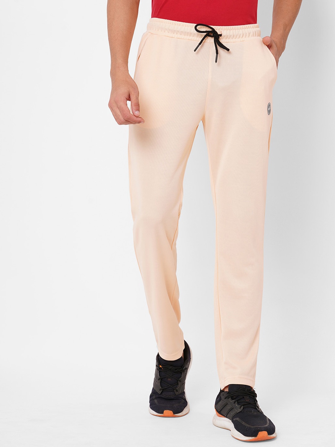 

FiTZ Men Solid Slim-Fit Track Pants, Pink
