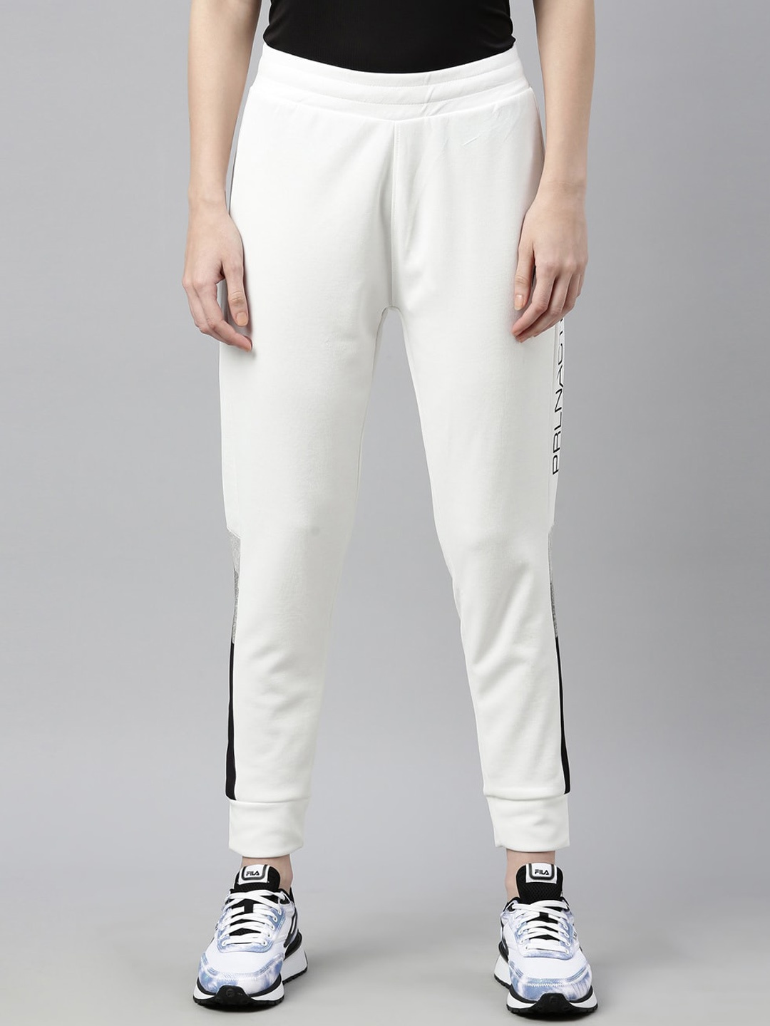 

Proline Active Women Solid Cotton Joggers, White