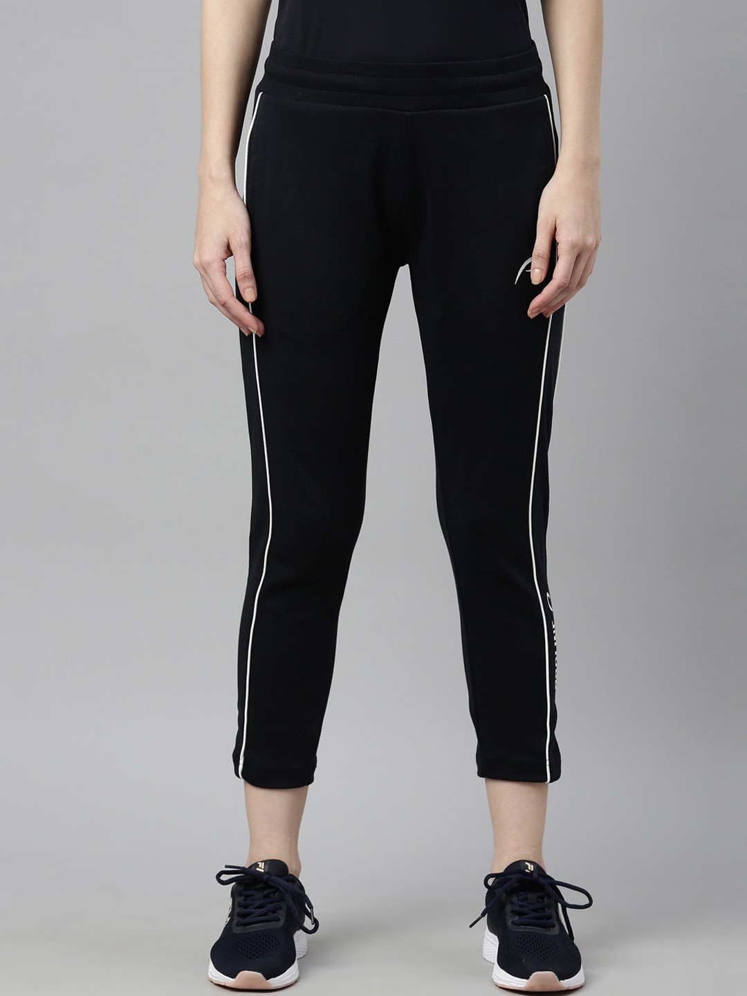 

Proline Active Women Slim Fit Solid Pure Cotton Track Pant, Navy blue