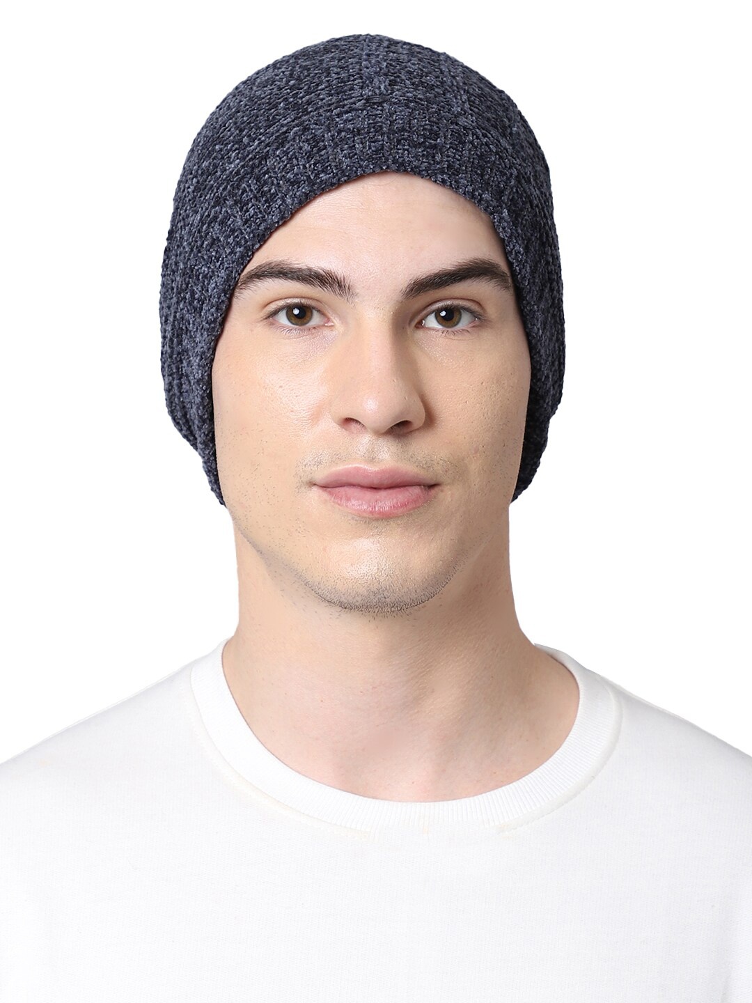 

ELLIS Men Solid Acrylic Beanie, Grey