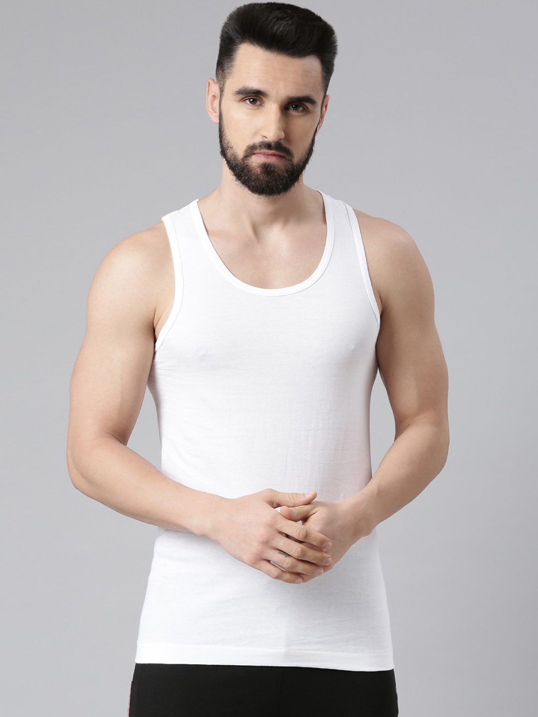 

Force NXT Men Egyptian Cotton Innerwear Vest, White